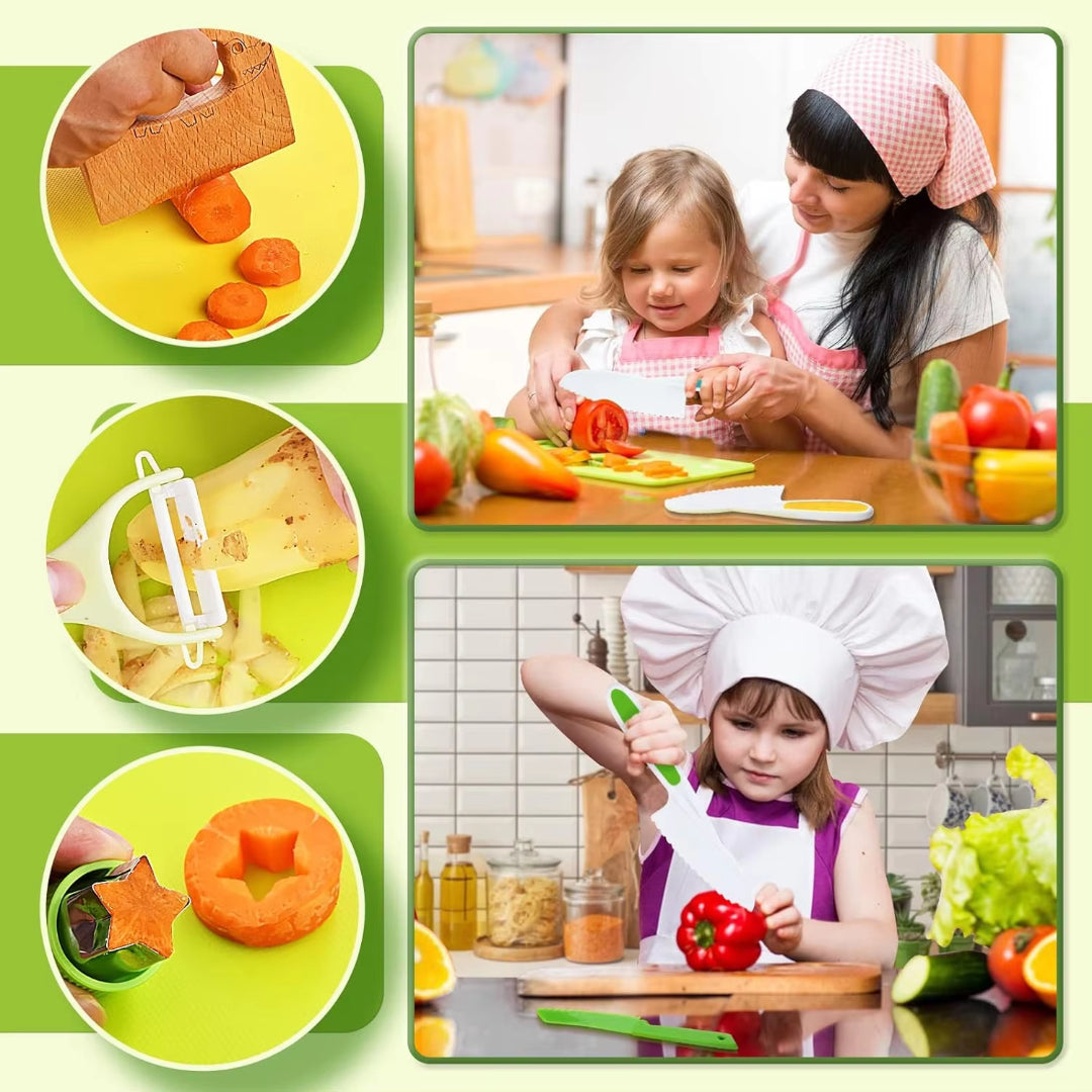 Coltelli Cucina Bambini Set Tagliere Pelapatate