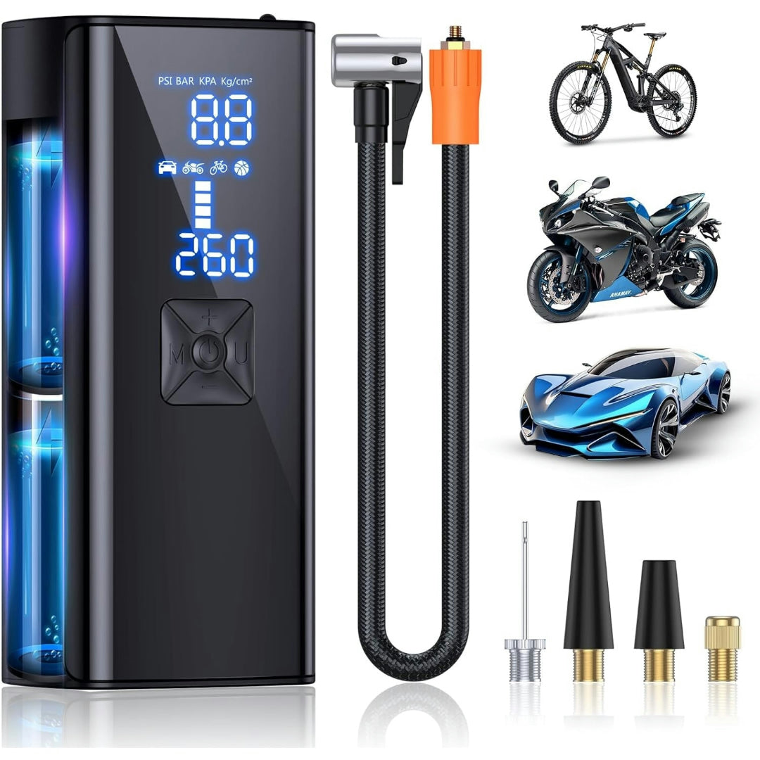 Compressore d'Aria Portatile Digitale per Gonfiare Pneumatici Auto