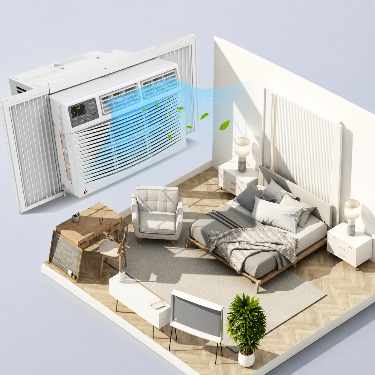 Window Air Conditioner Compact Quiet Air Conditioner
