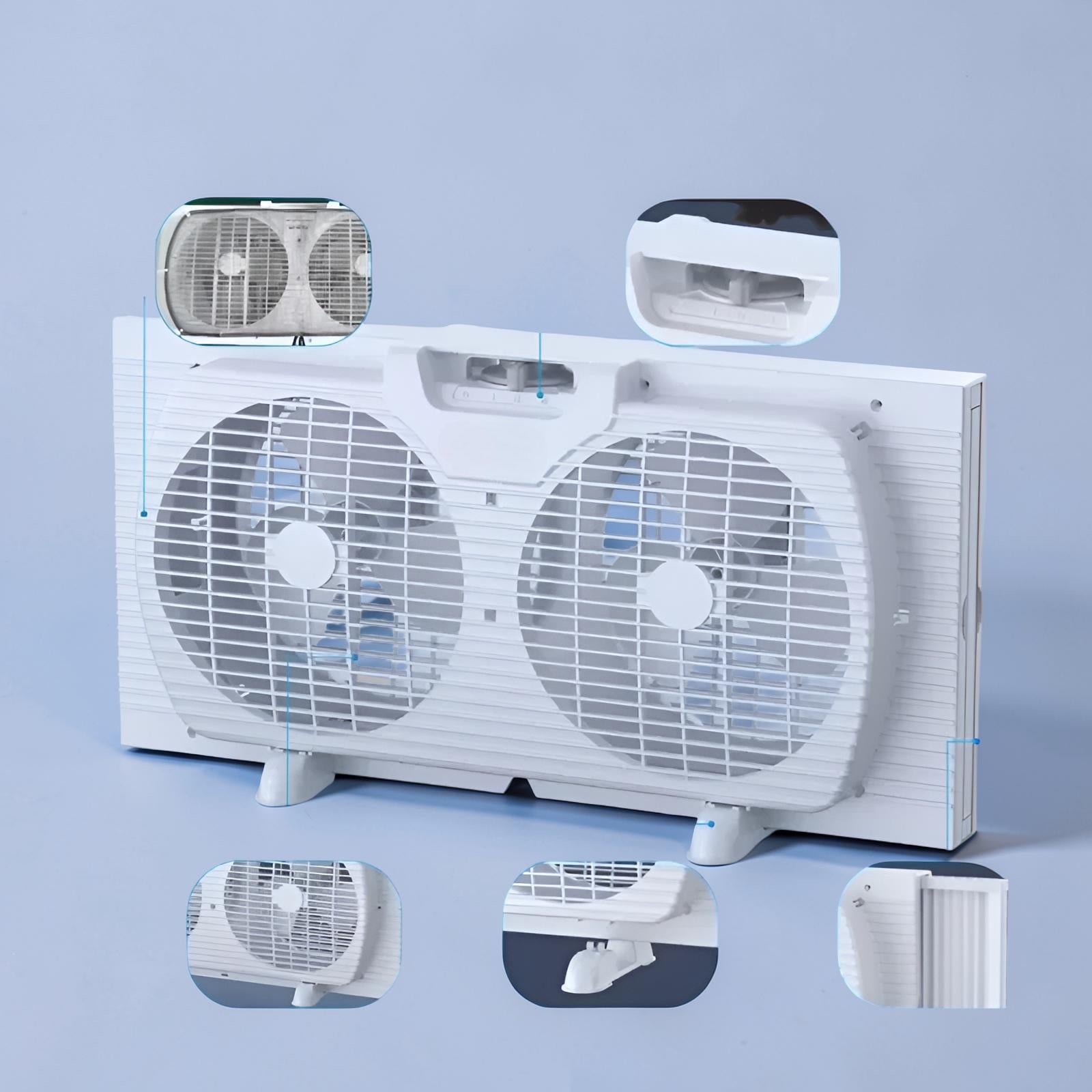 Ar Condicionado de Janela Ventilador Duplo Fácil de Limpar