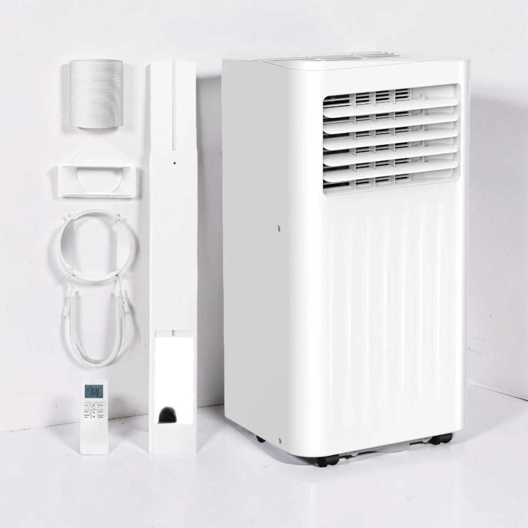 Condizionatore portatile 8000 BTU compatto e silenzioso con ruote