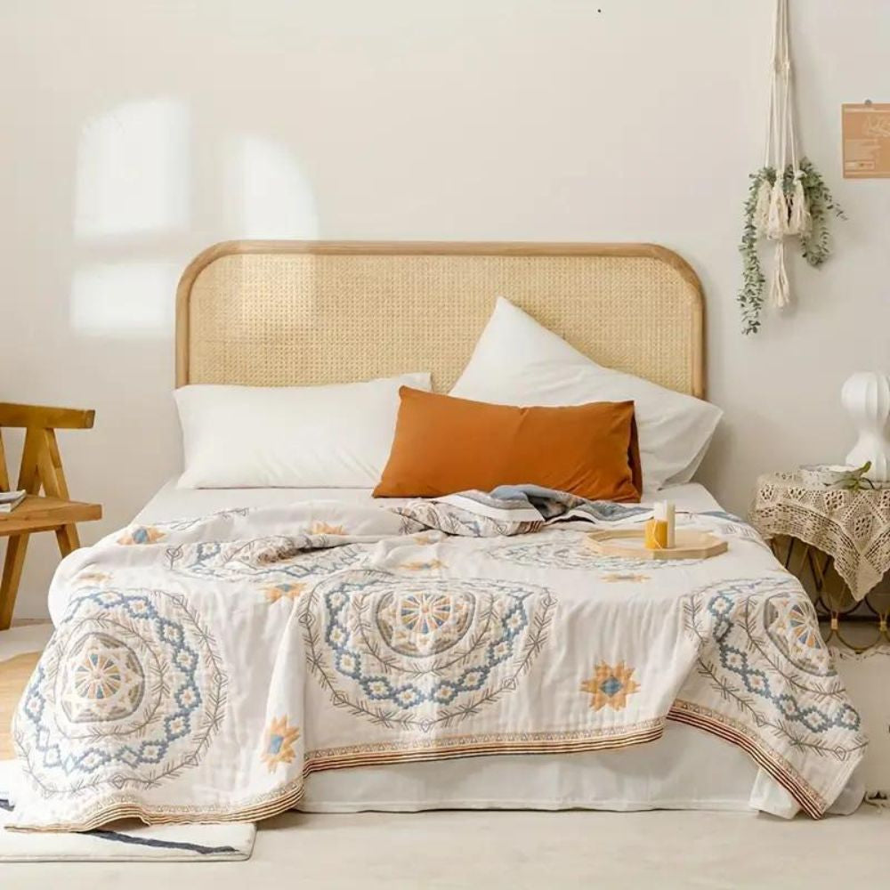 Manta de Cama Mandala para Decoração de Sofá Estilo Boho