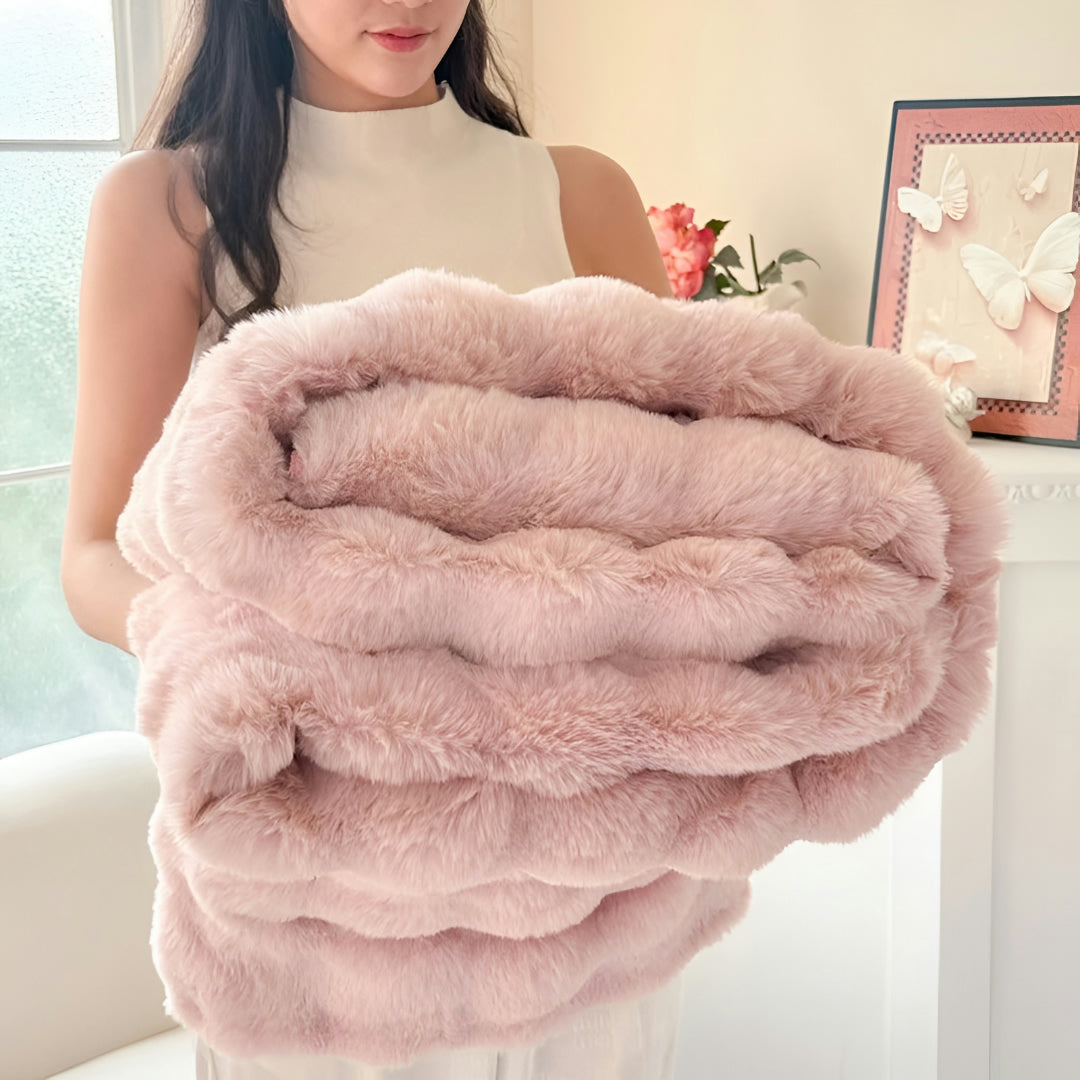 Synthetic Fur Blanket Warm Faux Fur Blanket