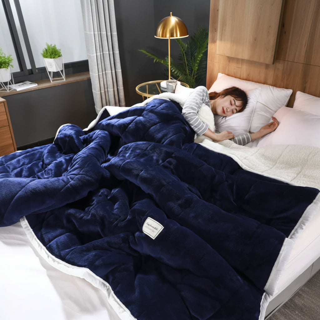 Luxe Manta Invernal Cálida de Franela Ultrasuave de Forro Polar Confortable