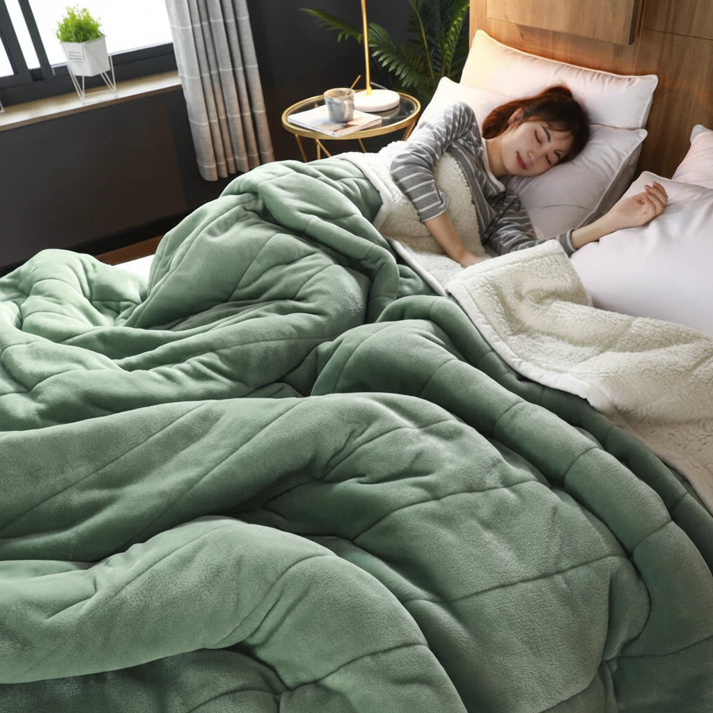 Luxe Manta Invernal Cálida de Franela Ultrasuave de Forro Polar Confortable