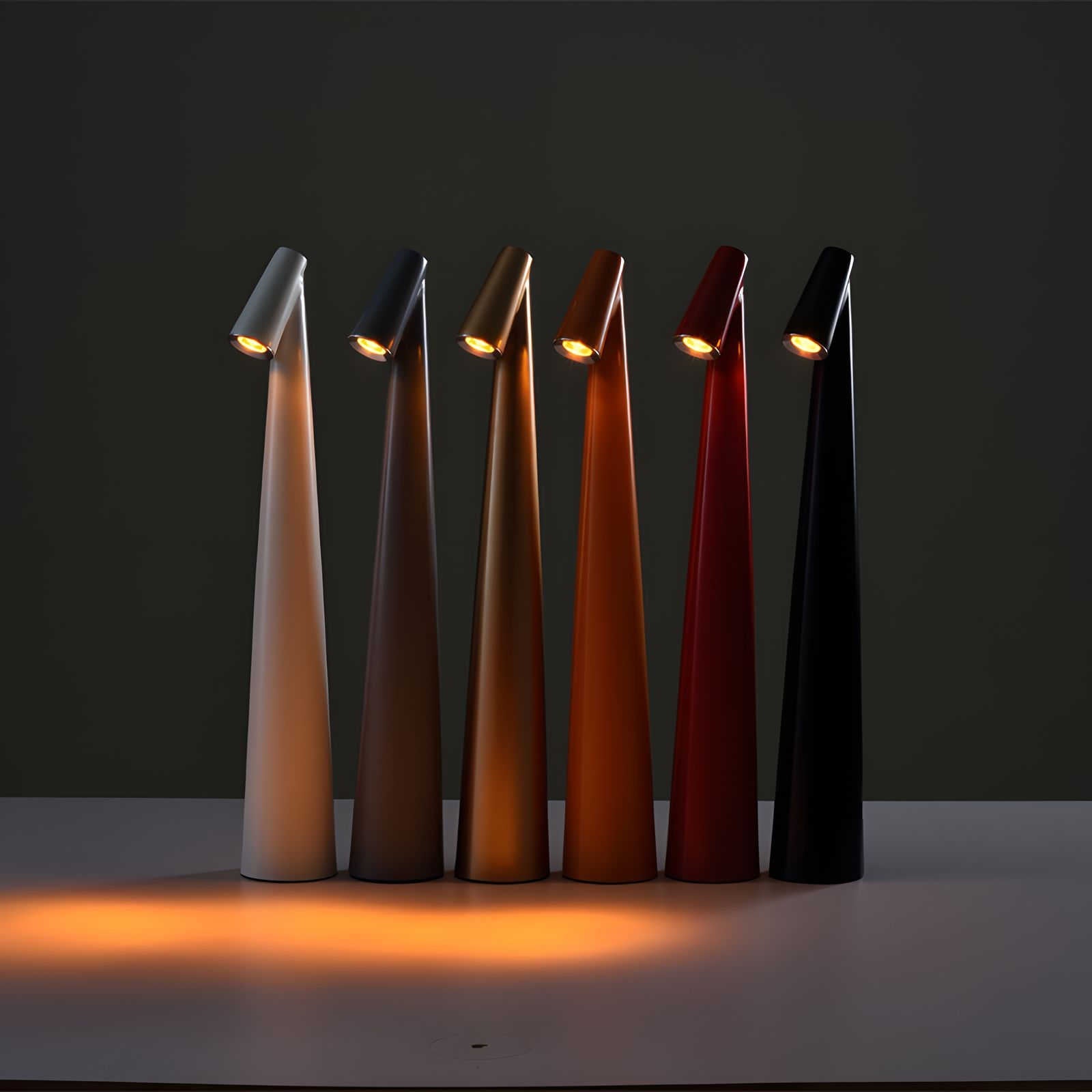 LunaSlim Elegante Lampada da Tavolo con Funzionalità Wireless