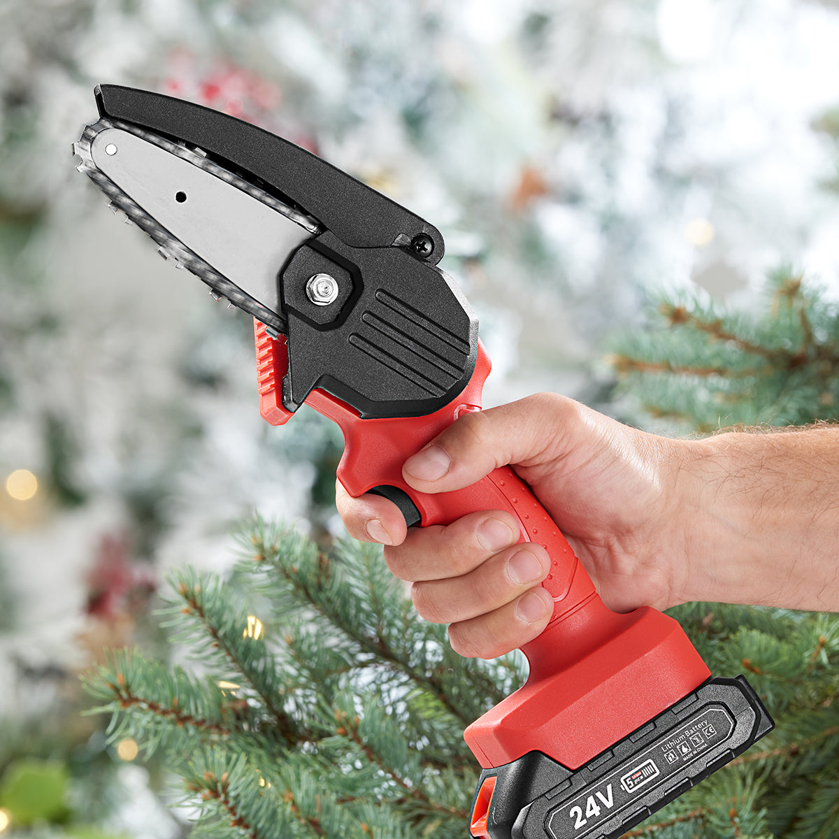 Cordless Electric Mini Chainsaw 24V Battery Powered 550W Motor 1