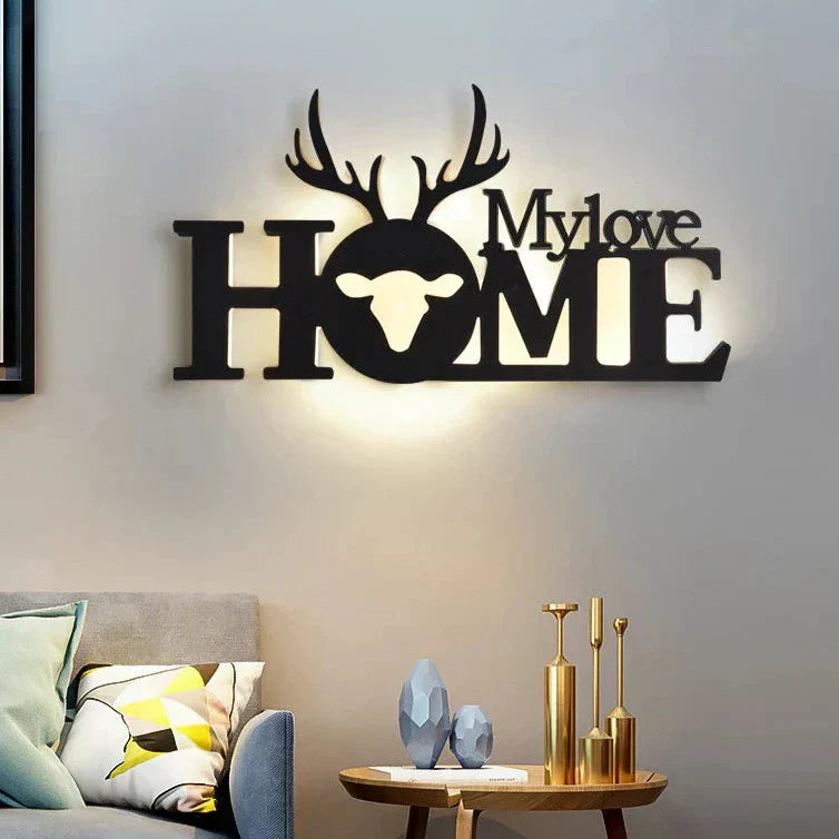 LetterGlow - Lâmpada de Letras LED Moderna para Montagem na Parede – Iluminação Decorativa