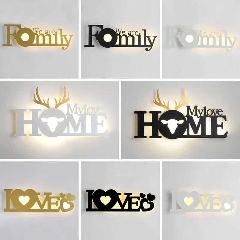 LetterGlow - Lâmpada de Letras LED Moderna para Montagem na Parede – Iluminação Decorativa