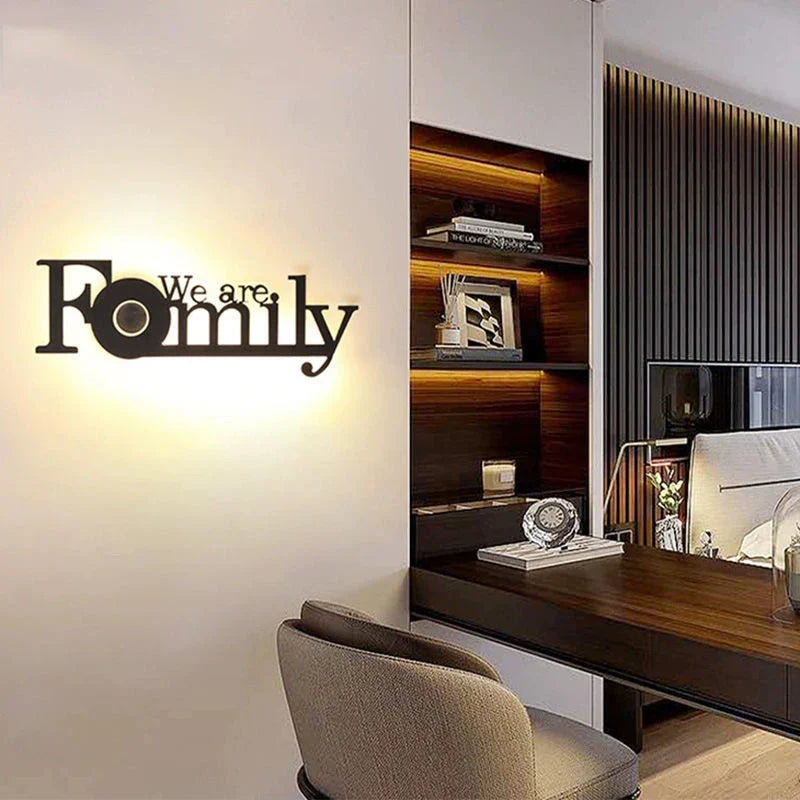 LetterGlow - Lâmpada de Letras LED Moderna para Montagem na Parede – Iluminação Decorativa