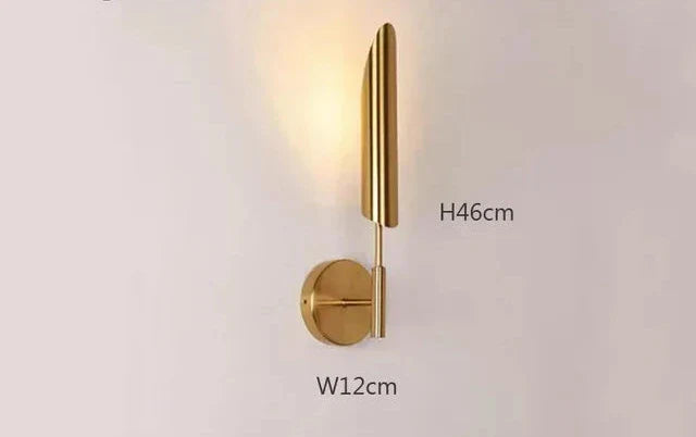 GoldenGlow – Minimalist LED Wall Lamp for Living & Bedroom