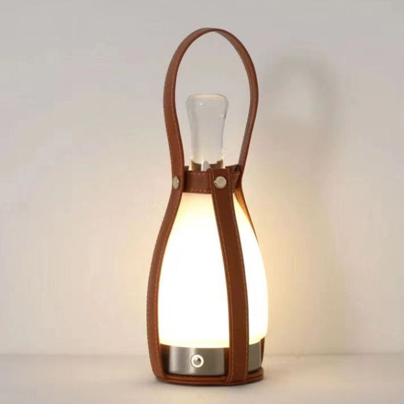 Candeeiro de Mesa Portátil Bell em Couro