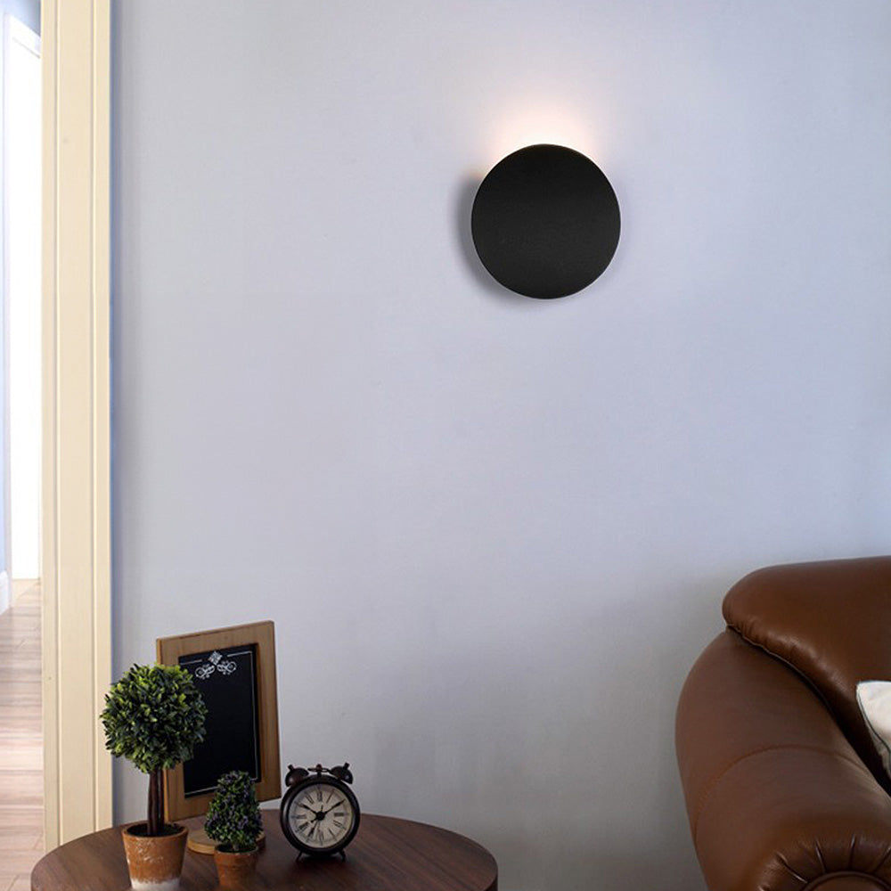 Lâmpada de Parede LED com Disco de Alumínio Criativo