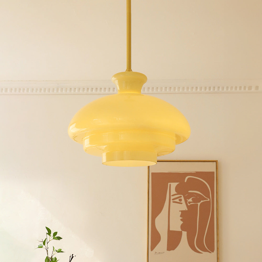 Lâmpada suspensa Bauhaus em gel com três camadas