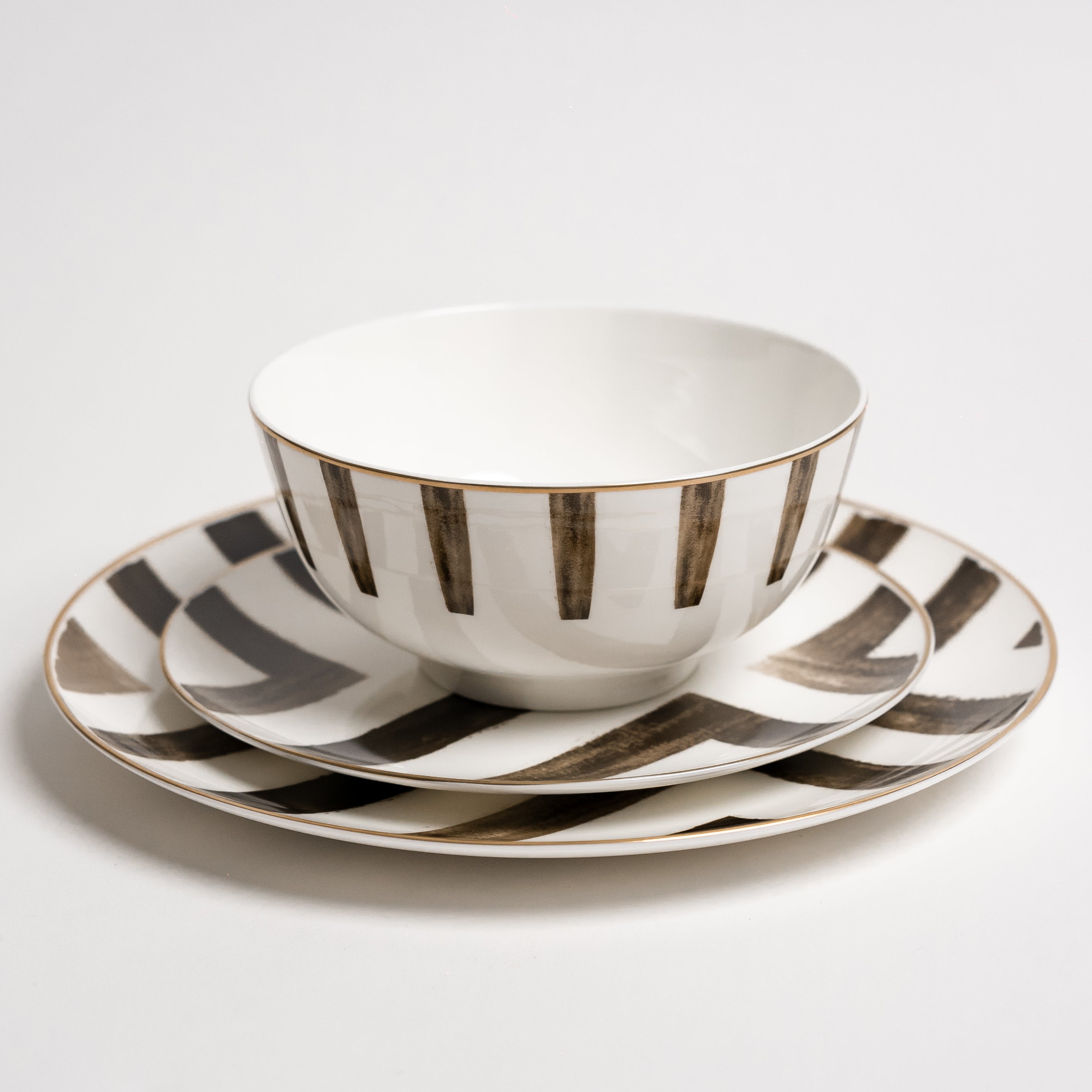 Davi Conjunto de Pratos Crossroad Preto