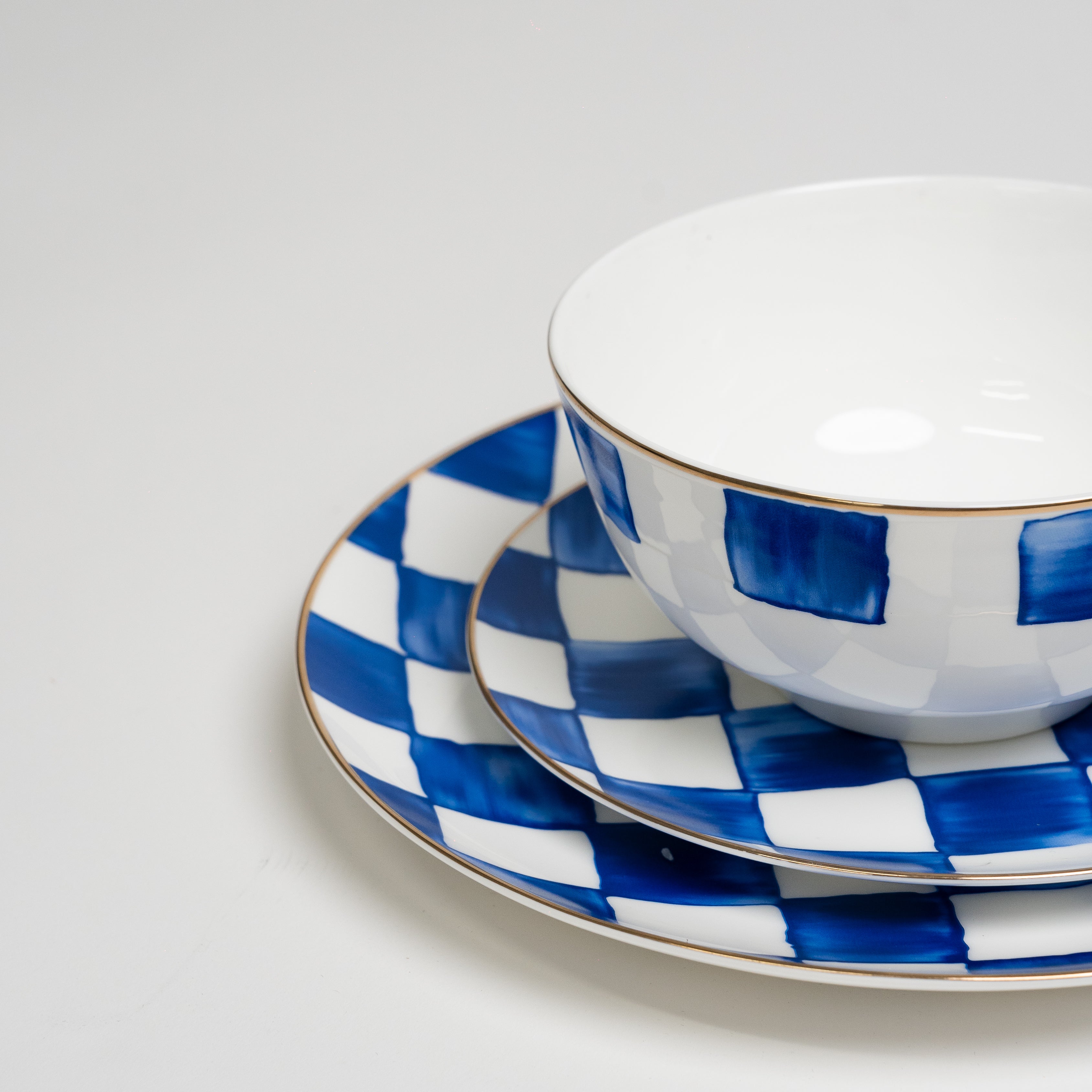 Set di piastre di controllo blu reale
