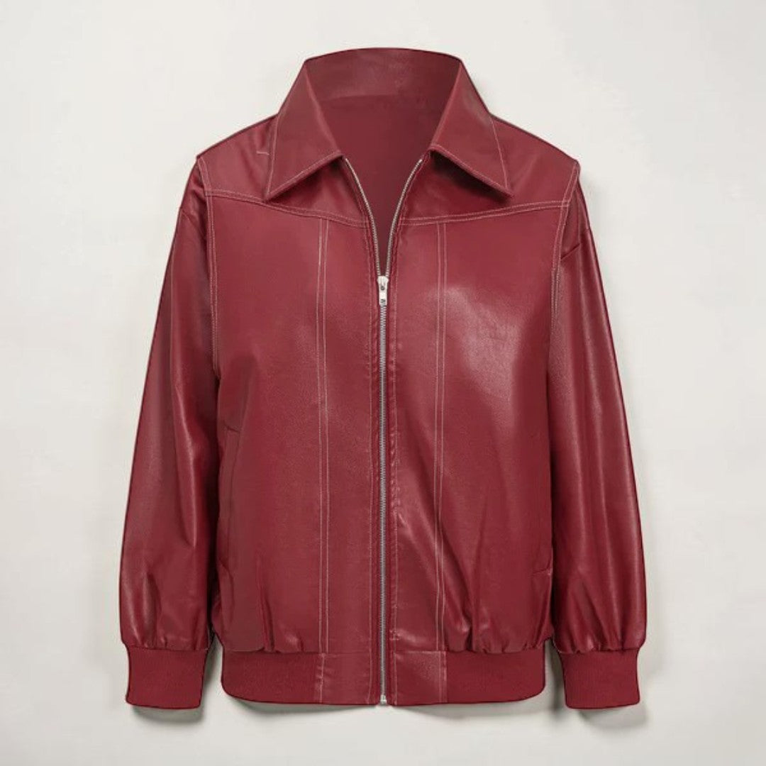 Casaco Oversized de Senhora Estilo Biker Casual