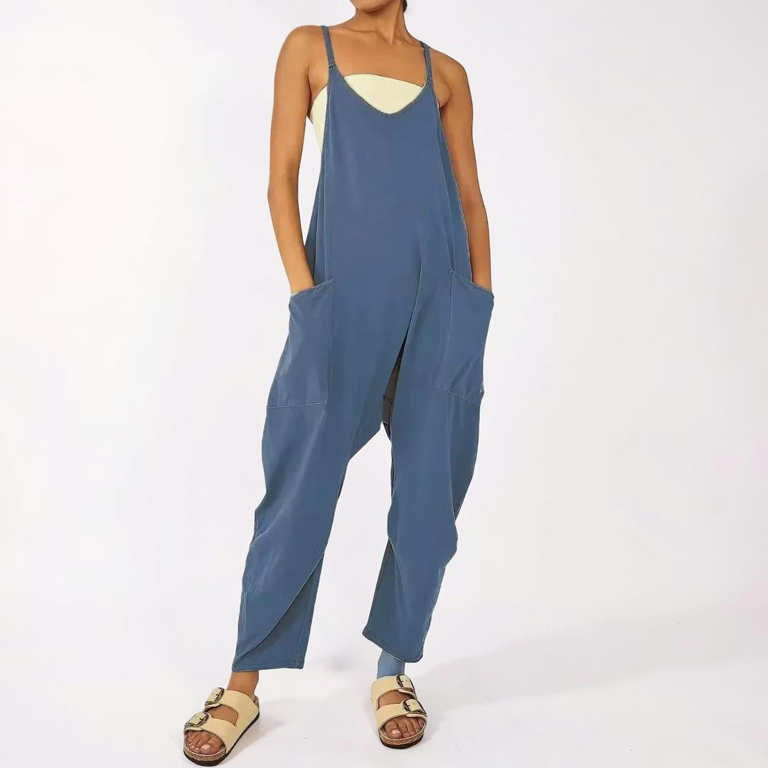 Tuta Donna Pantaloni Larghi Senza Maniche Casual Overall