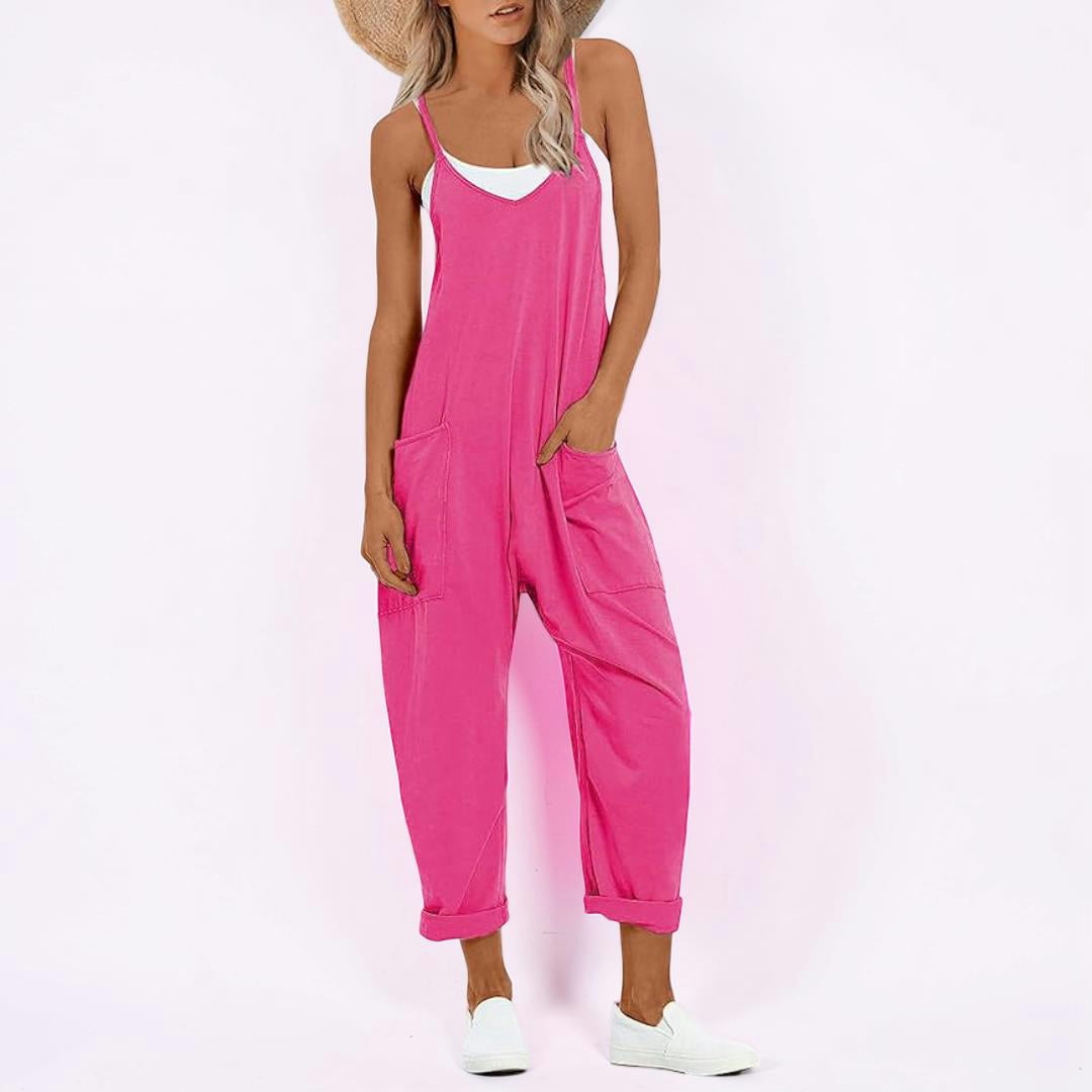 Tuta Donna Pantaloni Larghi Senza Maniche Casual Overall