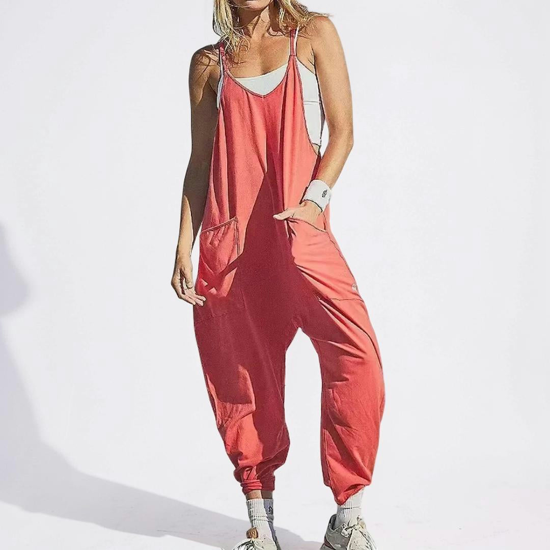 Tuta Donna Pantaloni Larghi Senza Maniche Casual Overall