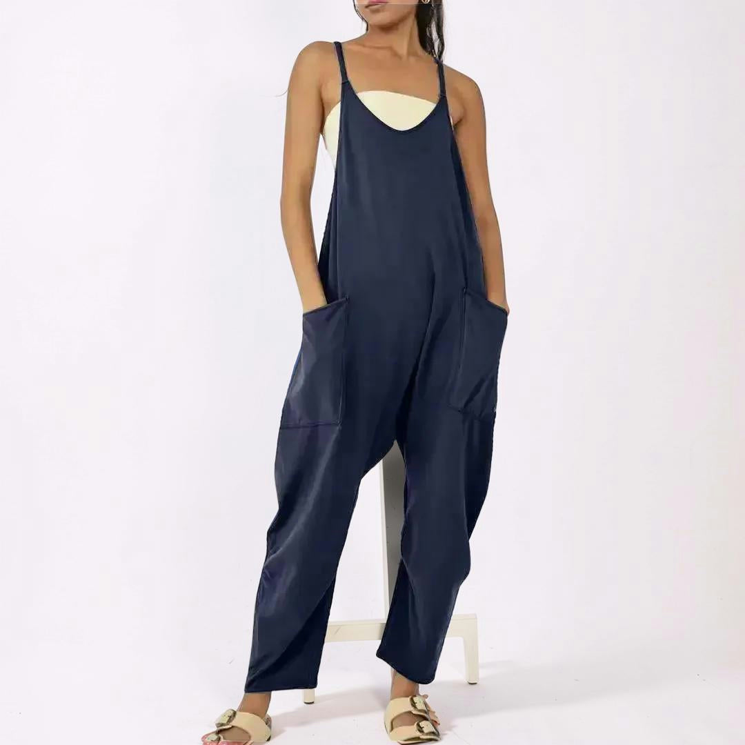 Tuta Donna Pantaloni Larghi Senza Maniche Casual Overall