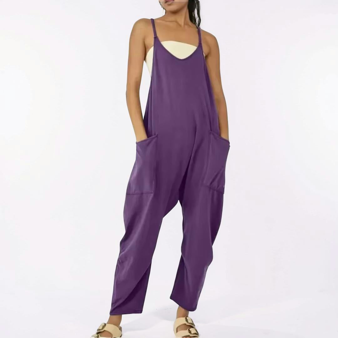 Tuta Donna Pantaloni Larghi Senza Maniche Casual Overall
