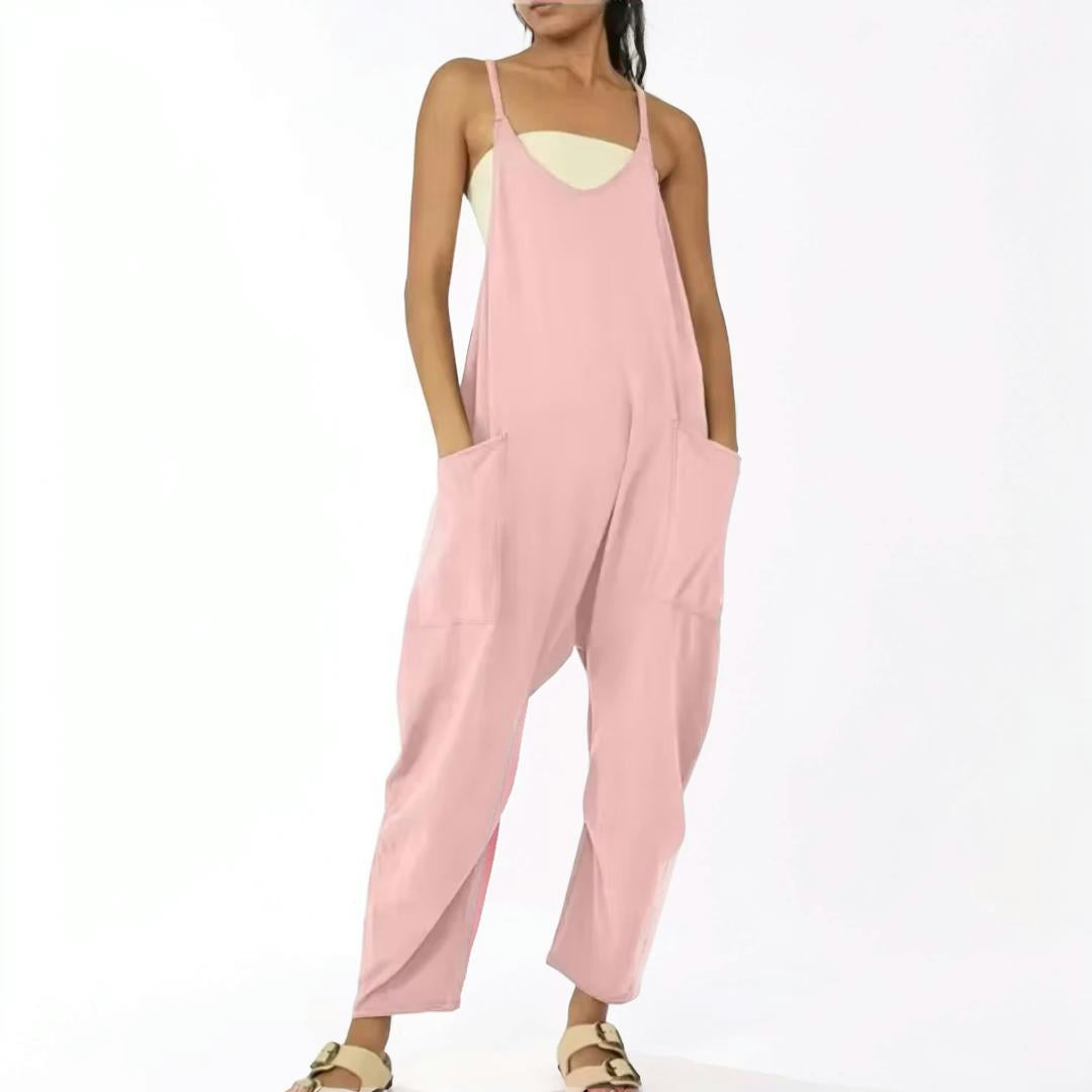 Tuta Donna Pantaloni Larghi Senza Maniche Casual Overall