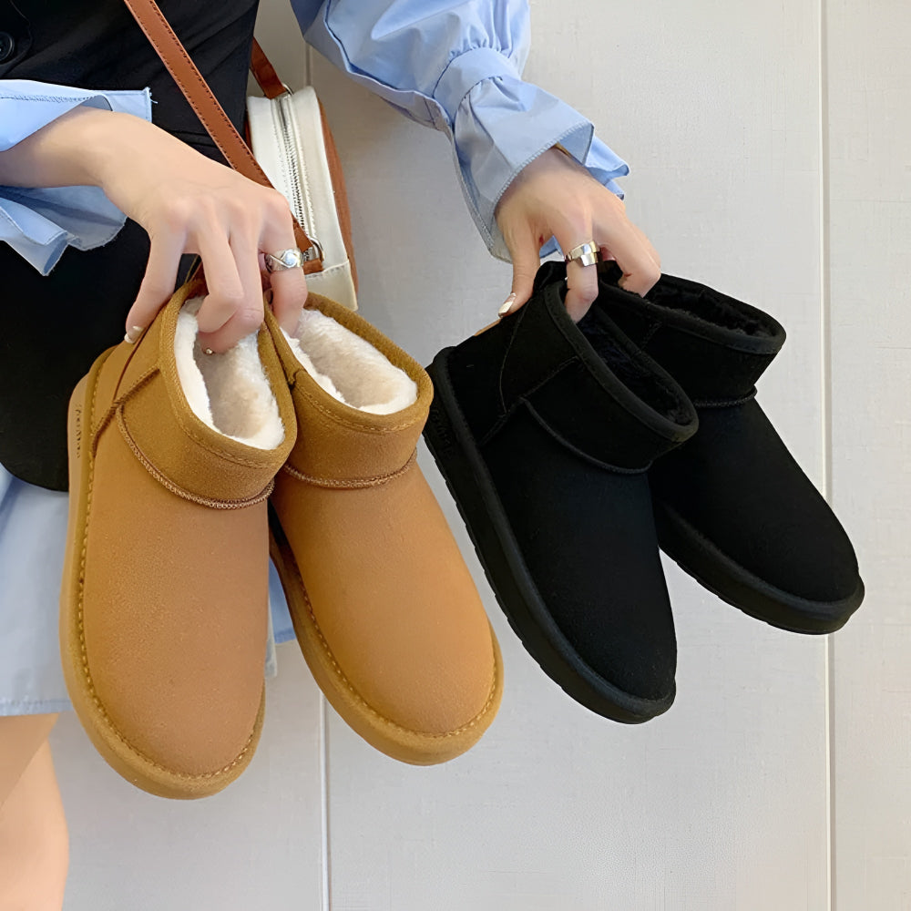 Stivaletti Donna Invernali Slip On Suola Antiscivolo Caldi