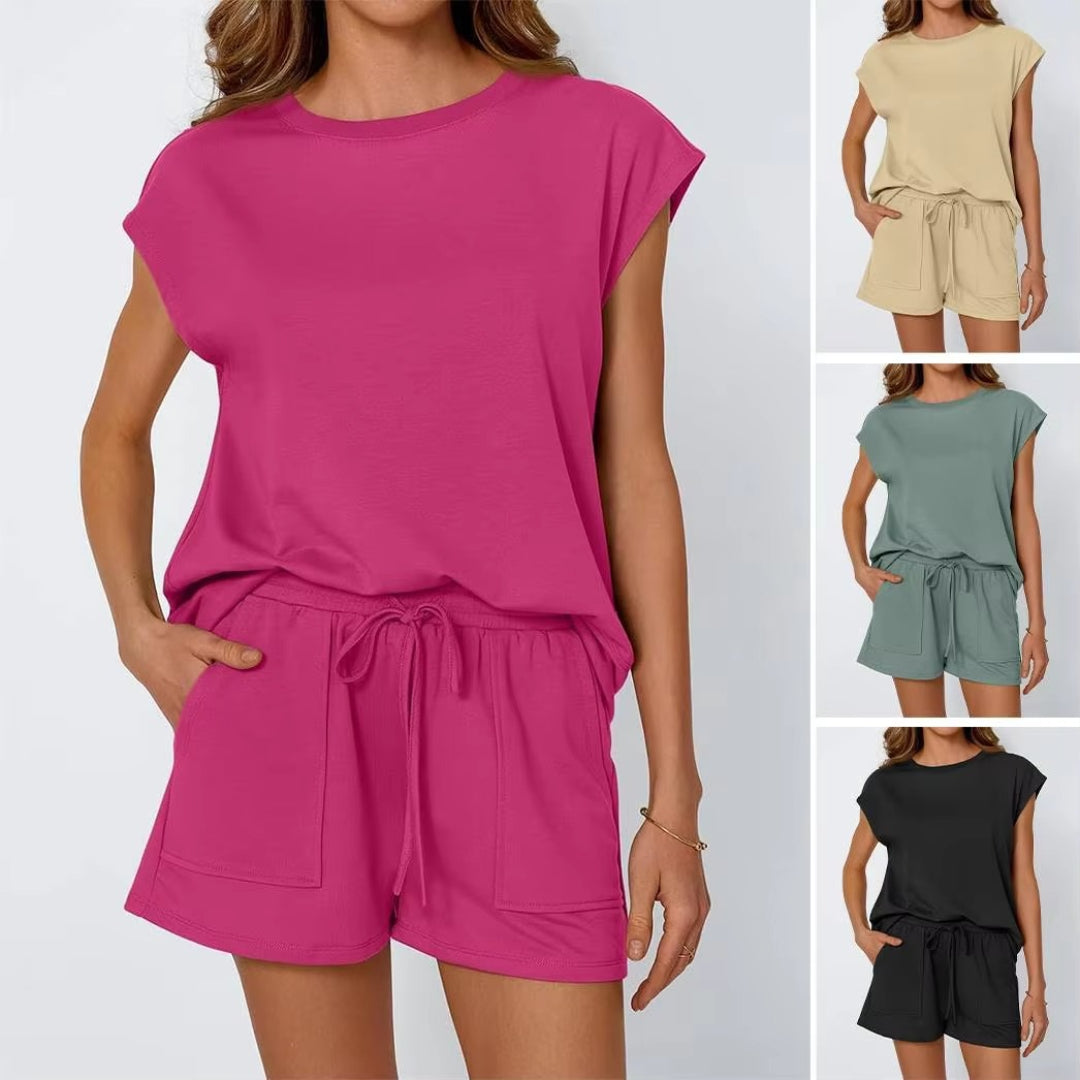 Set Donna Pantaloncini Set Lounge Casual Comfort Vestibilità