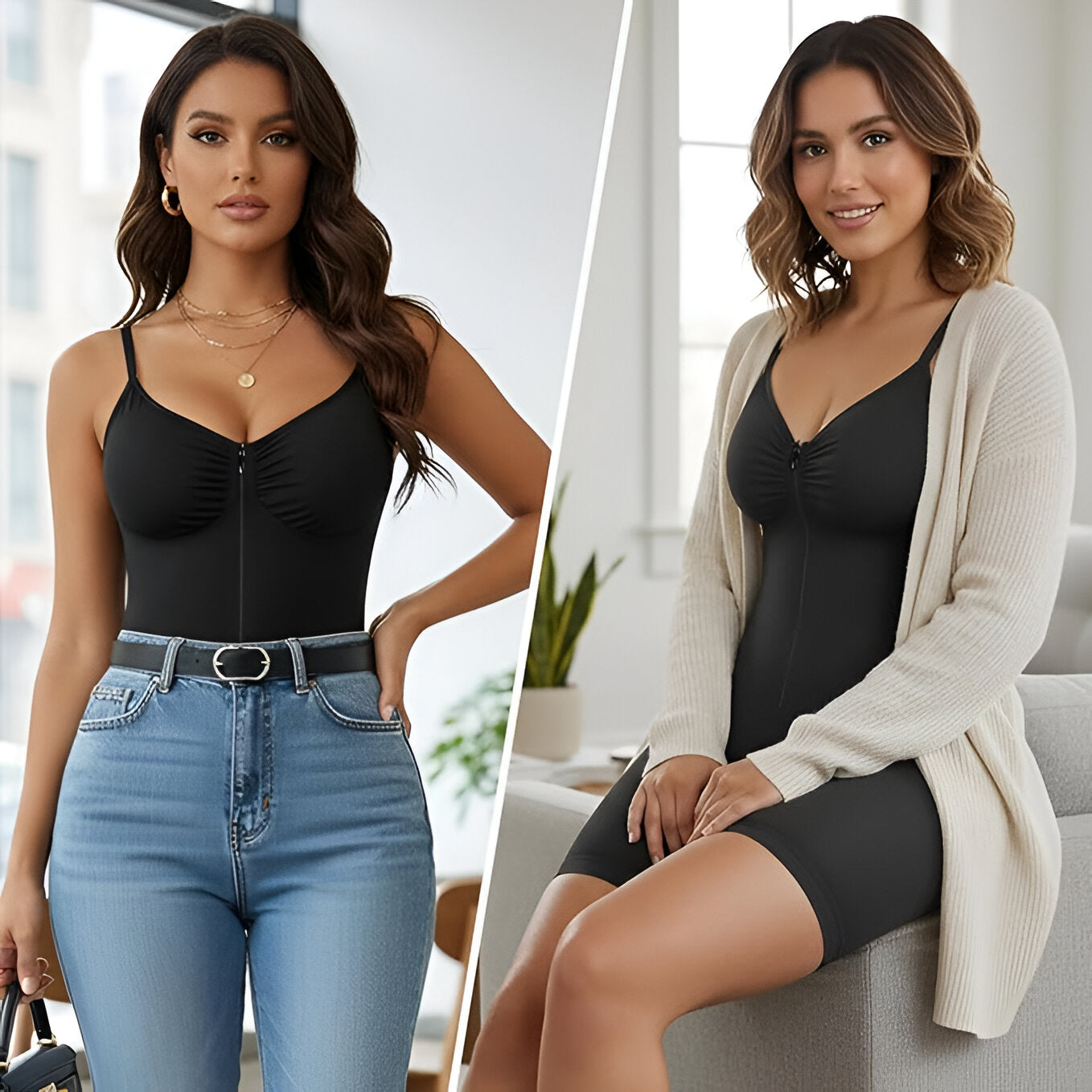 Shapewear Donna Bodysuit Modellante Zip