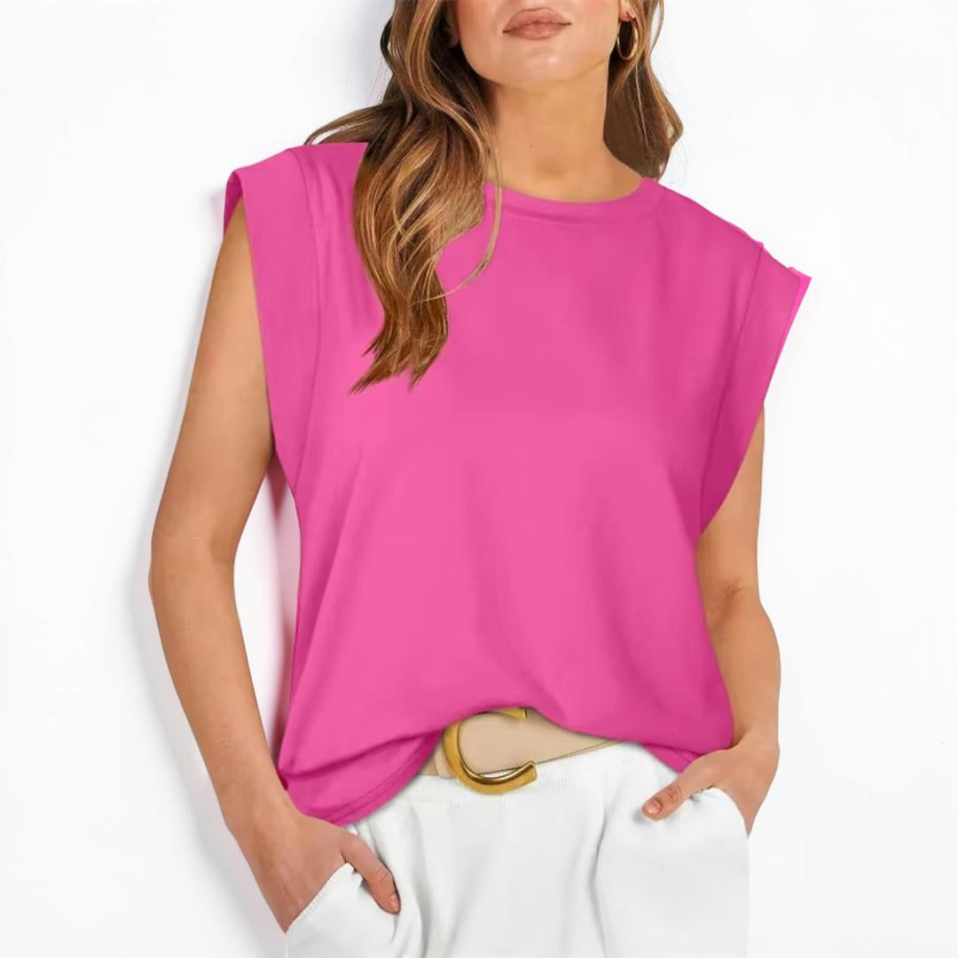 Women's Sleeveless Striped Casual Loose-Fit Top