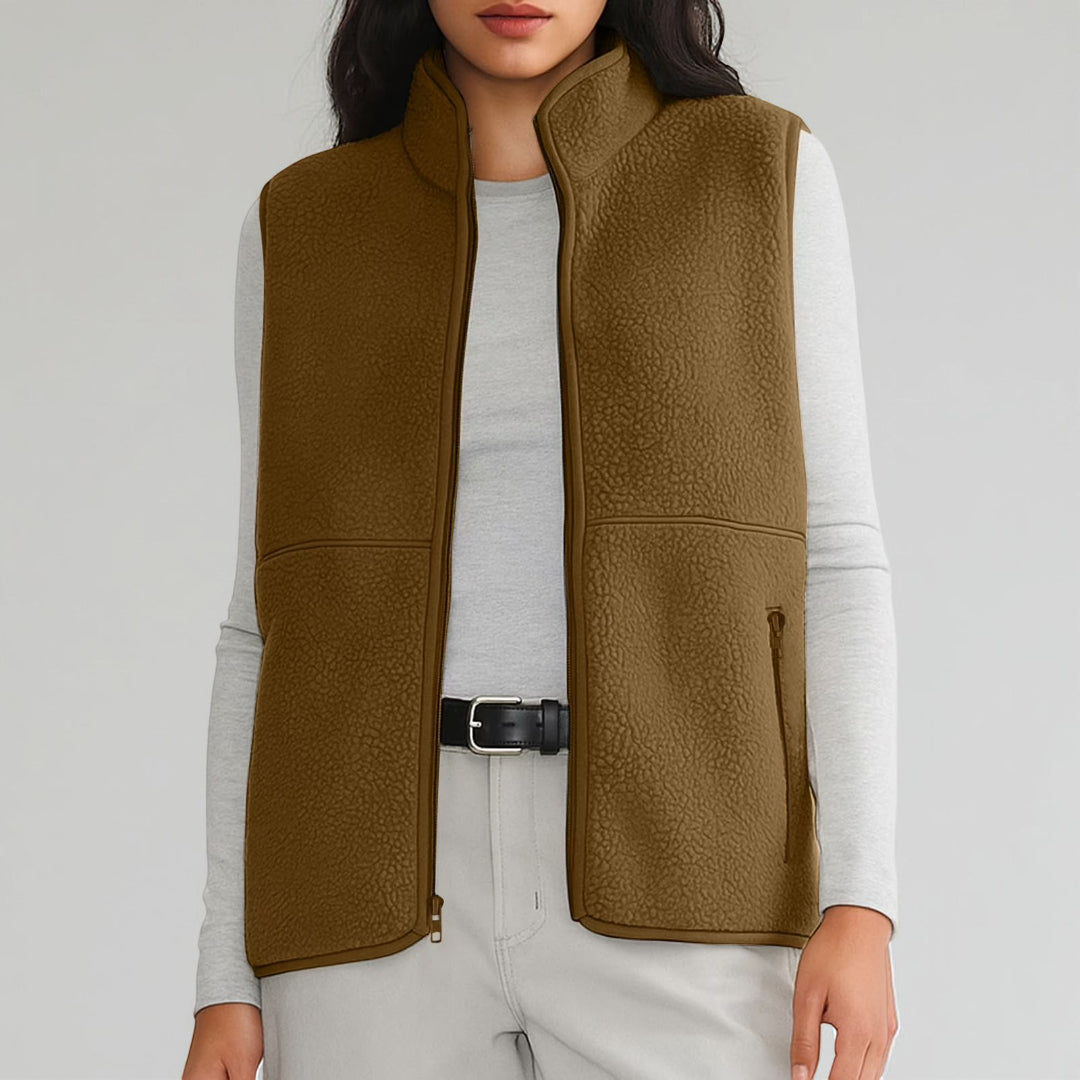Gilet Donna Smanicato Zip Uso Quotidiano