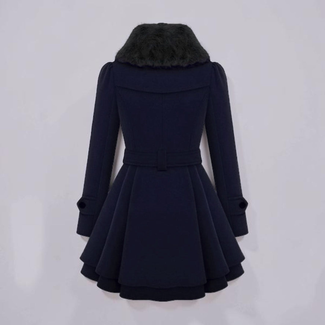 Cappotto Donna Inverno Lungo Cappuccio Bottoni Caldo Casual