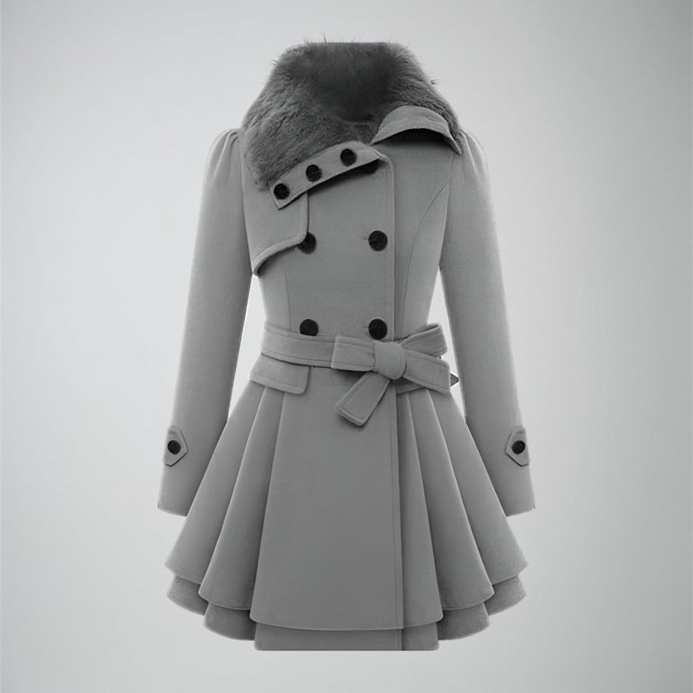 Cappotto Donna Inverno Lungo Cappuccio Bottoni Caldo Casual