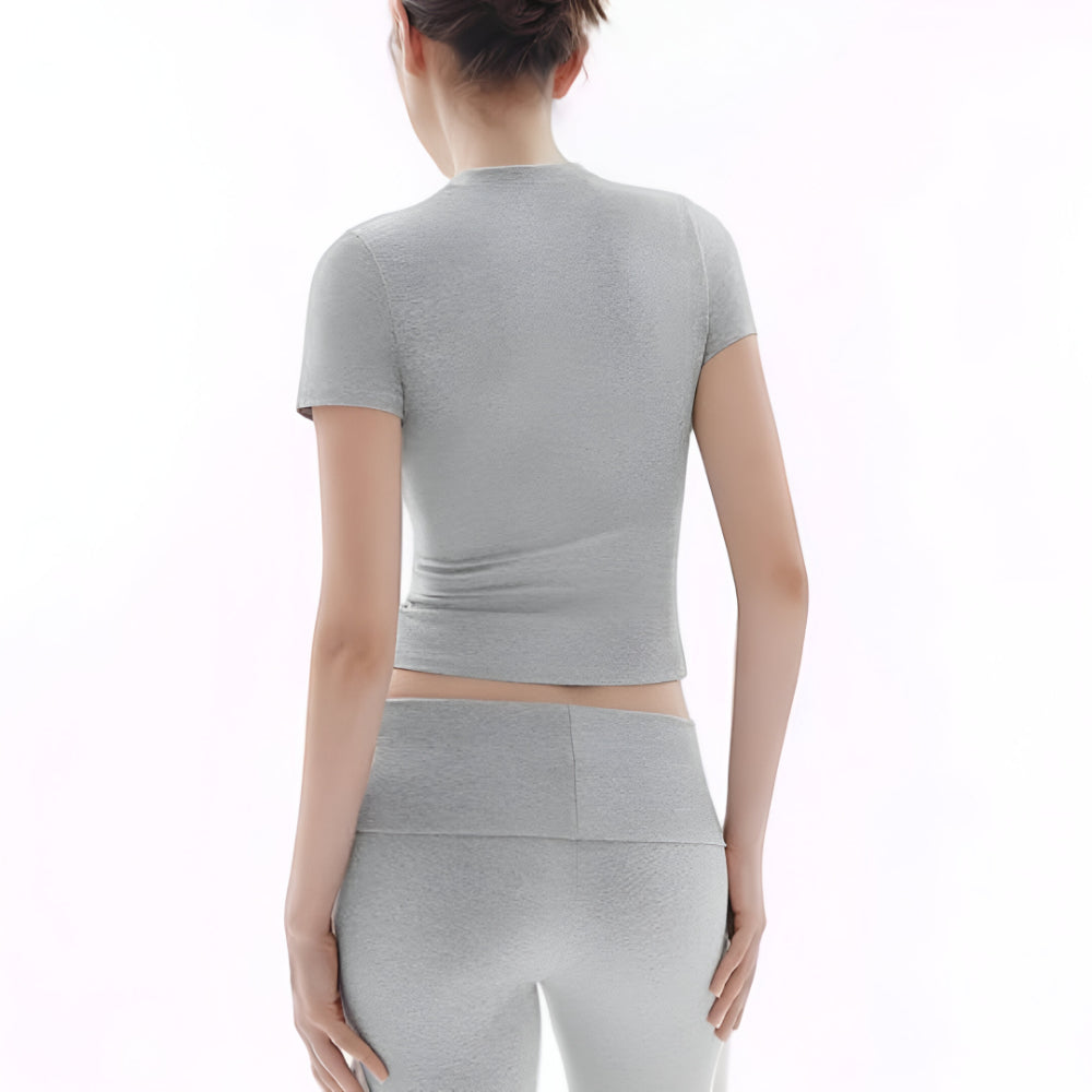 Tuta Donna Set Casual Maglia Pantaloni Flared