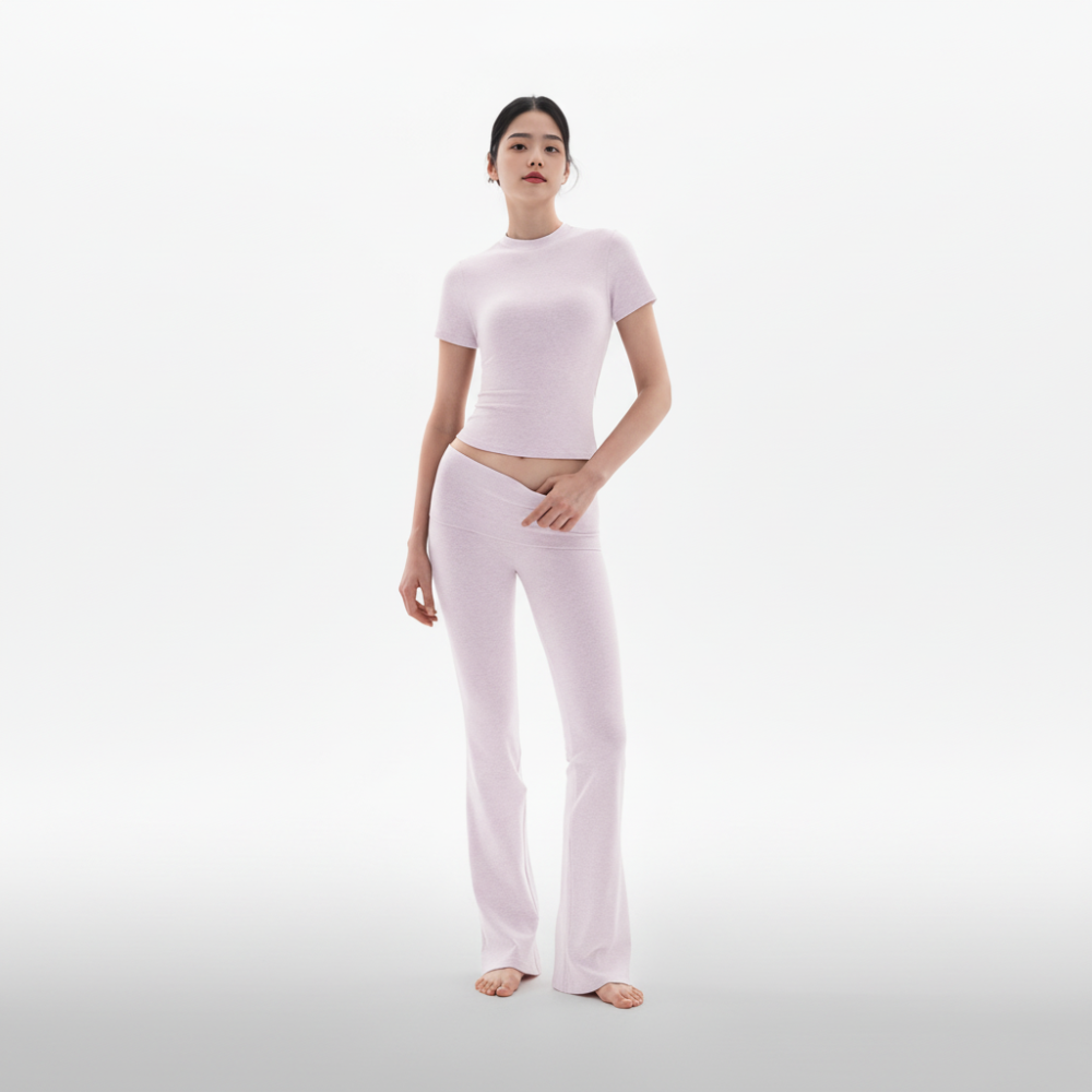 Tuta Donna Set Casual Maglia Pantaloni Flared