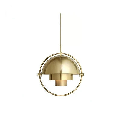 NordicElegance - Modern Golden LED Pendant Lamp in Minimalist Design