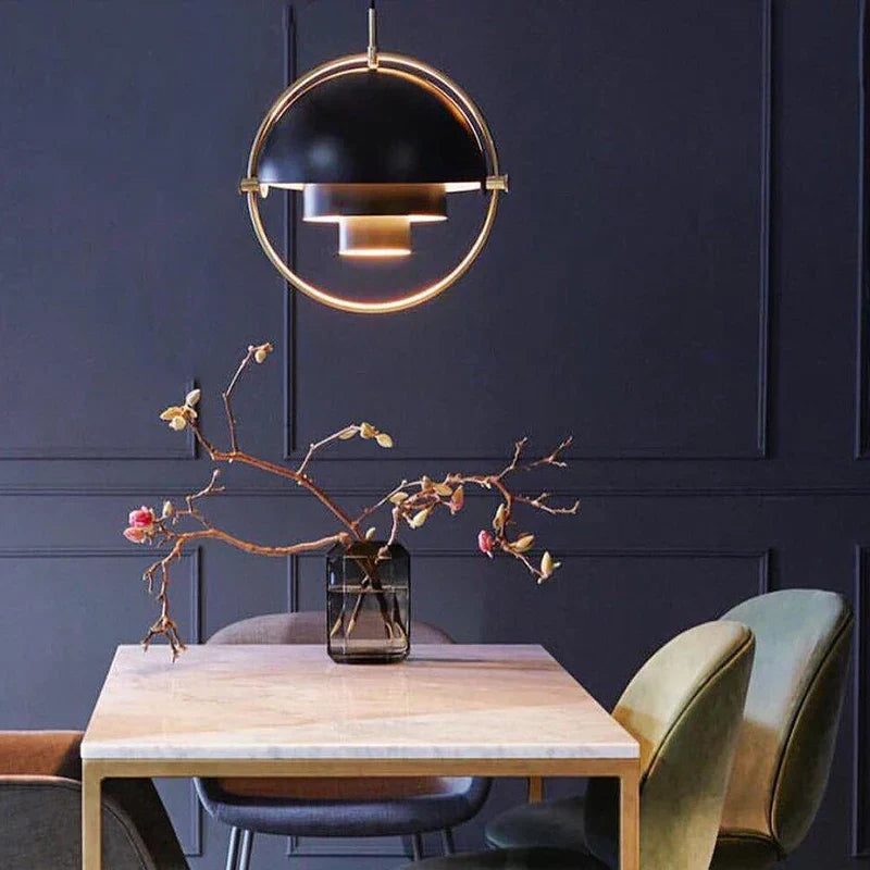 NordicElegance - Modern Golden LED Pendant Lamp in Minimalist Design