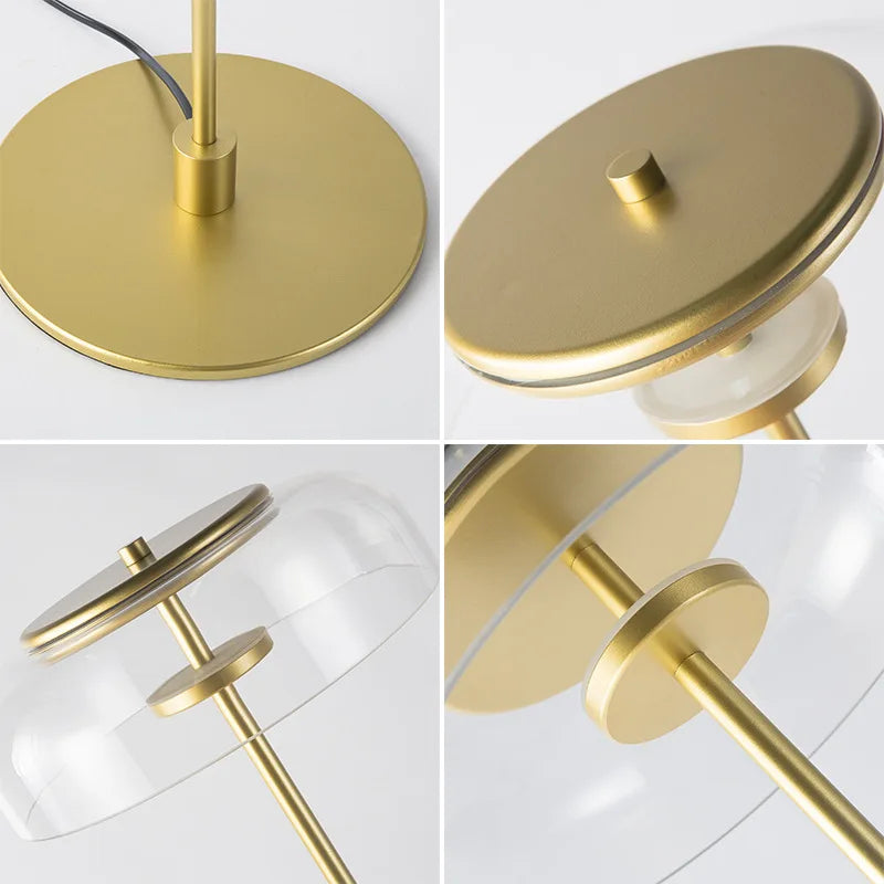 LumiGlow – Postmodern LED Table Lamp with Glass Shade for Stylish Lighting
