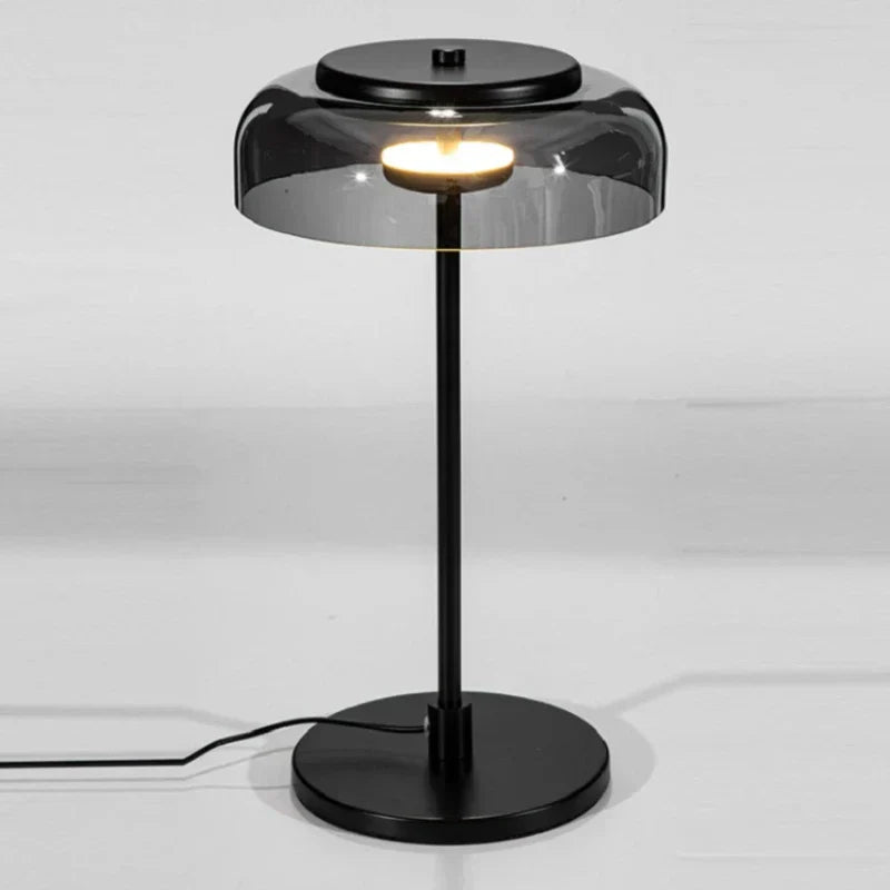 LumiGlow – Postmodern LED Table Lamp with Glass Shade for Stylish Lighting