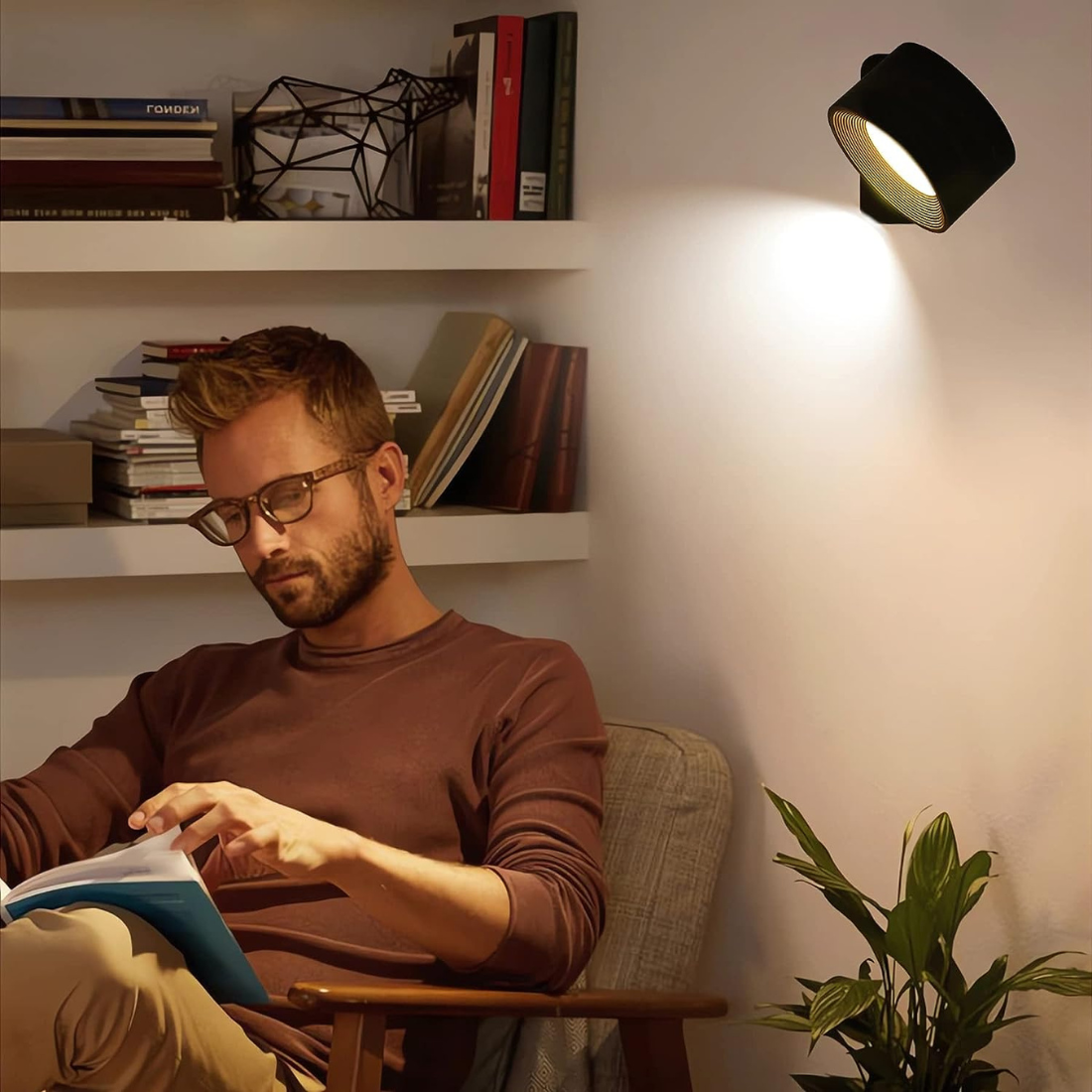 FlexiBeam - Lampada da parete ricaricabile wireless 360°