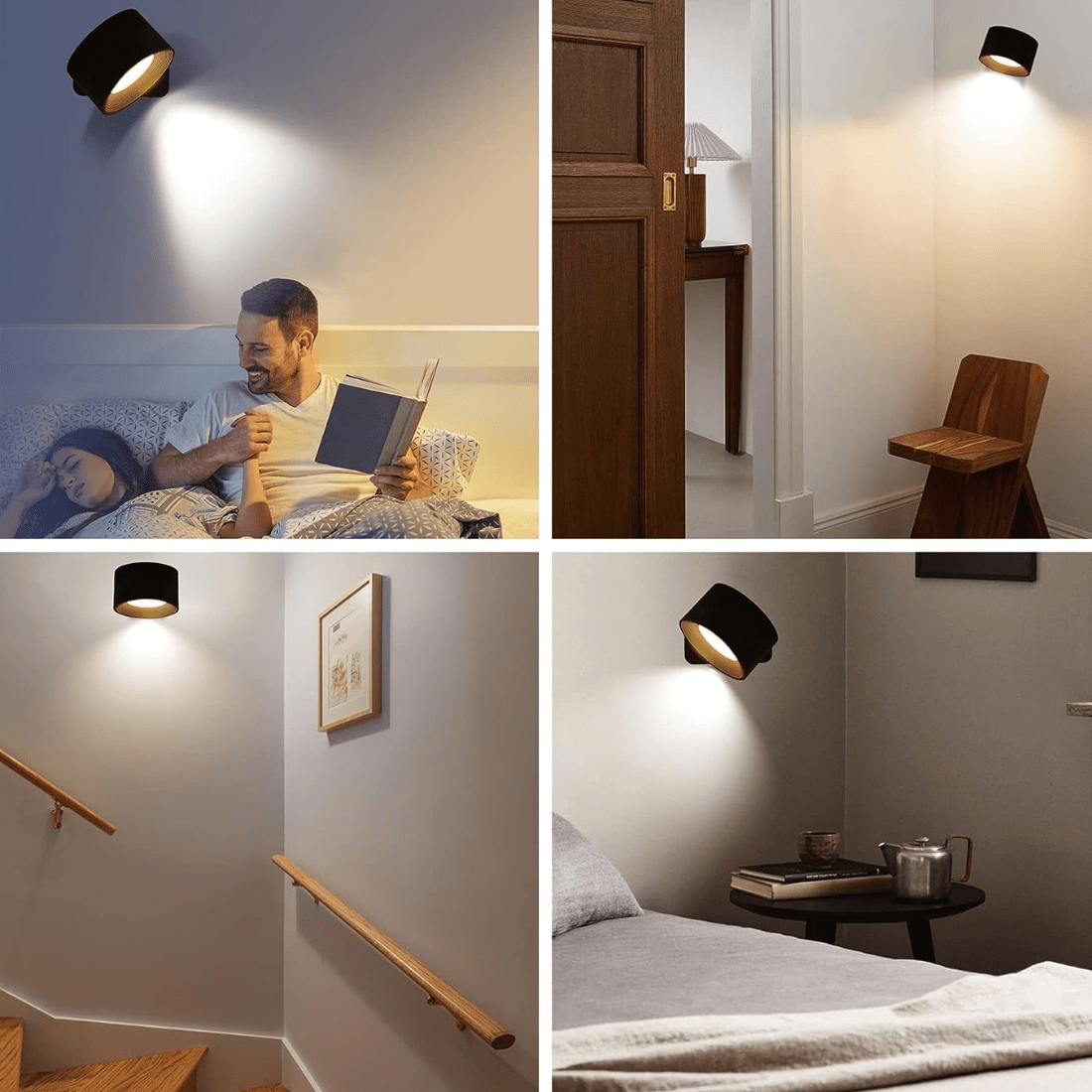 FlexiBeam - Lampada da parete ricaricabile wireless 360°