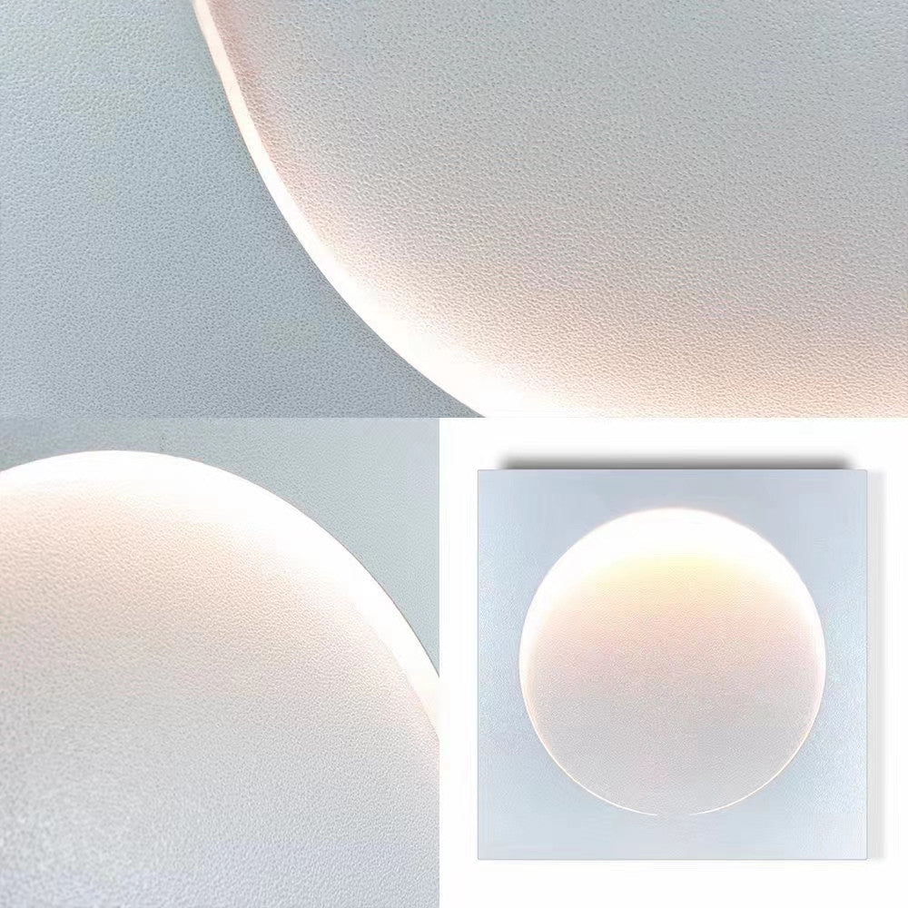 Elif - Lampada da parete LED moderna quadrata Luna interna, bianca, metallo
