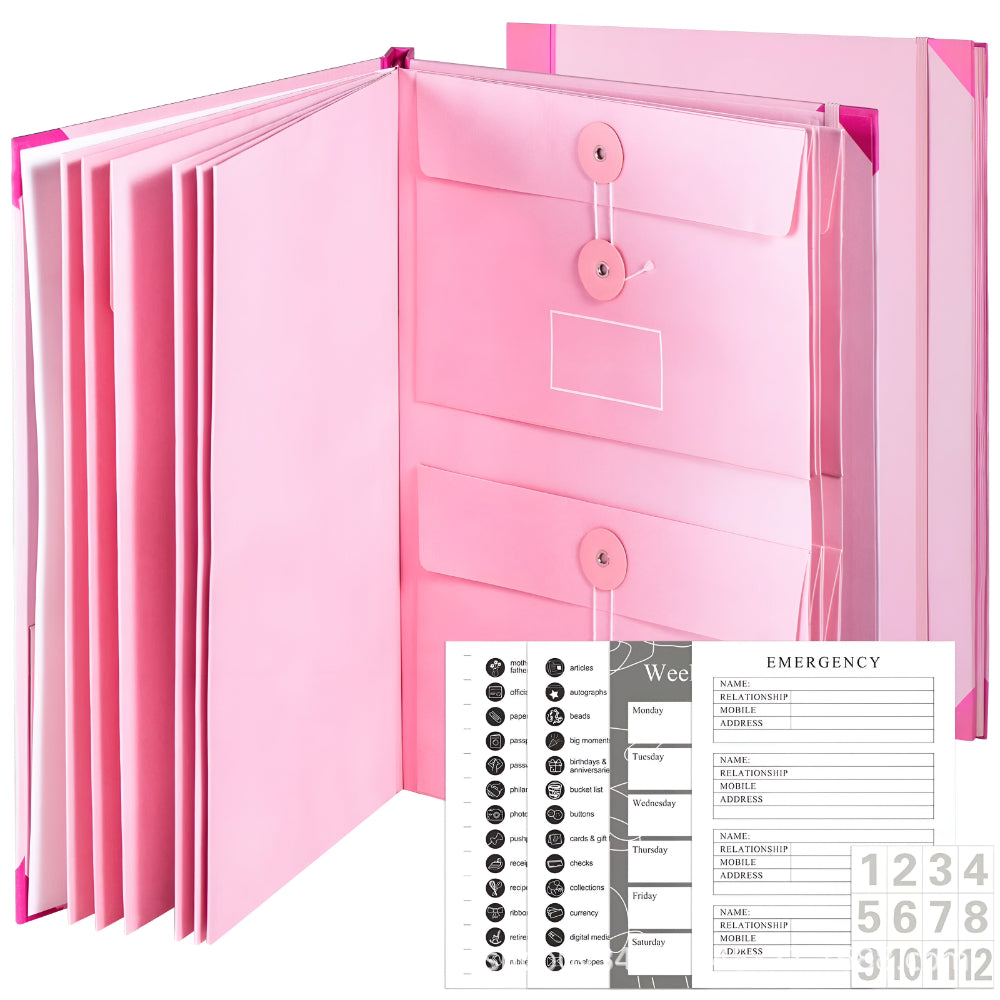 Document Folder Accordion Organizer File Storage