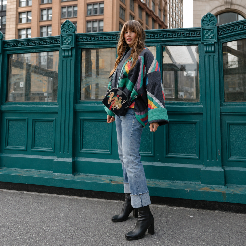 Donna Giacca Oversize Trapuntata Patchwork | Giacca Casual