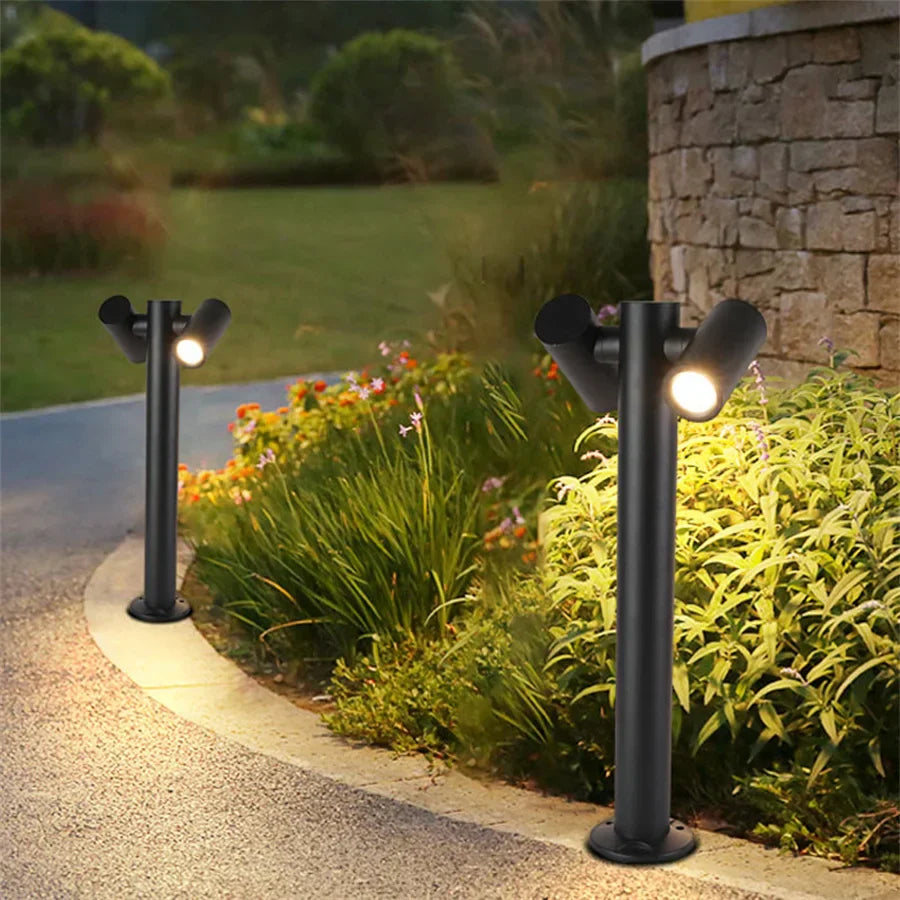 LumiPost – Dubbele LED Tuinlantaarn voor Oprit & Tuin – Weerbestendig & Energiezuinig