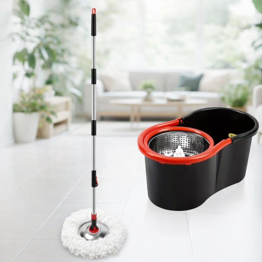 Set Mocio Pulisci Pavimenti Secchio 360 GGirevole Microfibra