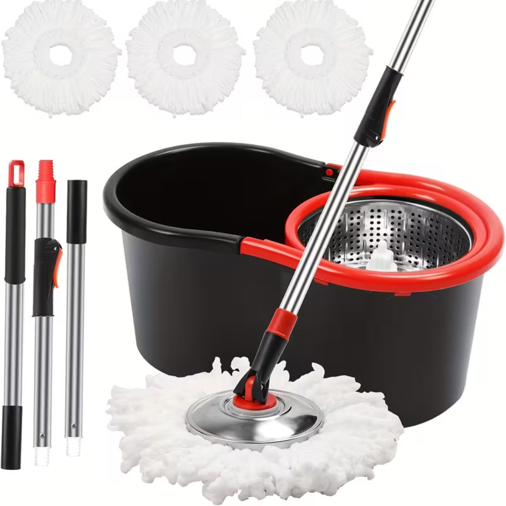 Mop Set Floor Cleaner Mop Bucket 360 Rotatable Microfiber