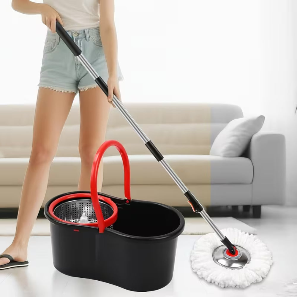 Mop Set Floor Cleaner Mop Bucket 360 Rotatable Microfiber