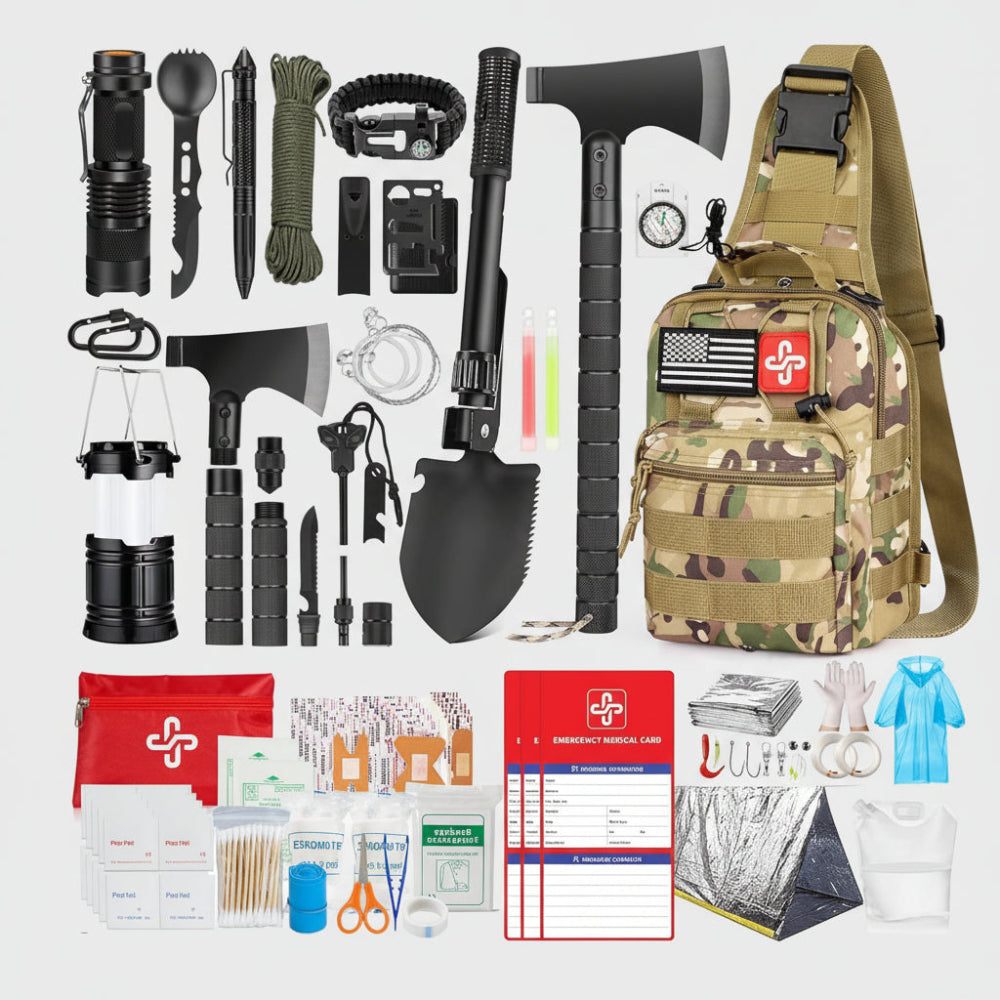 Survival Kit Outdoor Emergency Gear Camping Hiking Tool Set